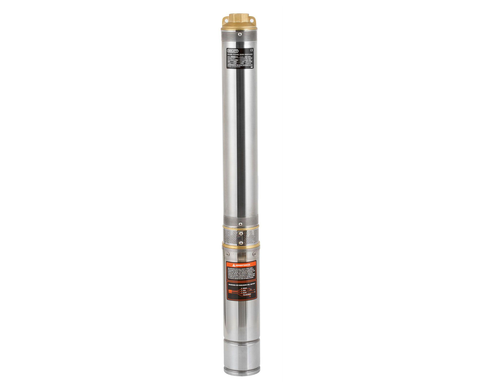Bomba sumergible pozo 4'' 1,5 HP 4BDM4/14 Bercatti-0