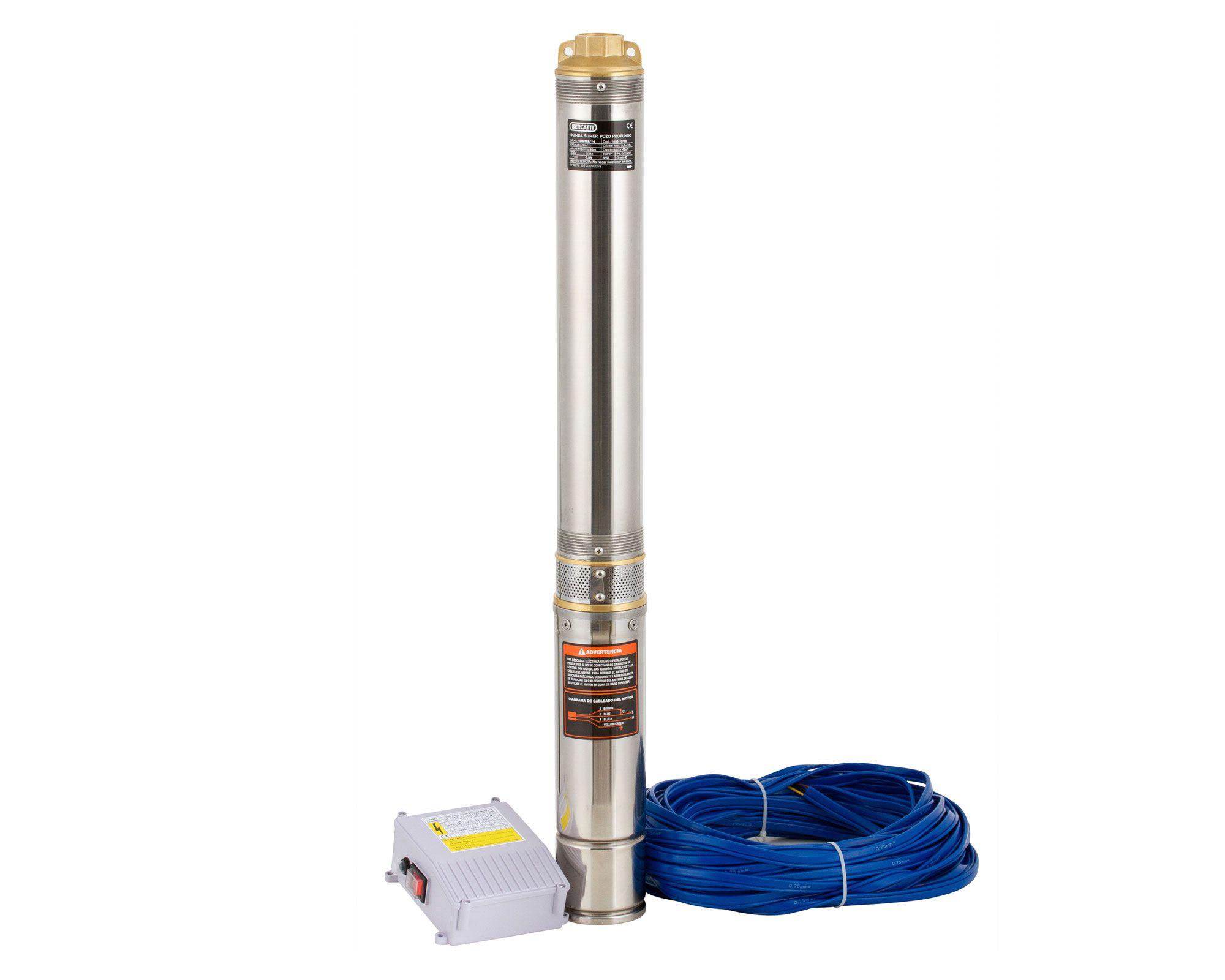 Bomba sumergible pozo 4'' 1,5 HP 4BDM4/14 Bercatti-2