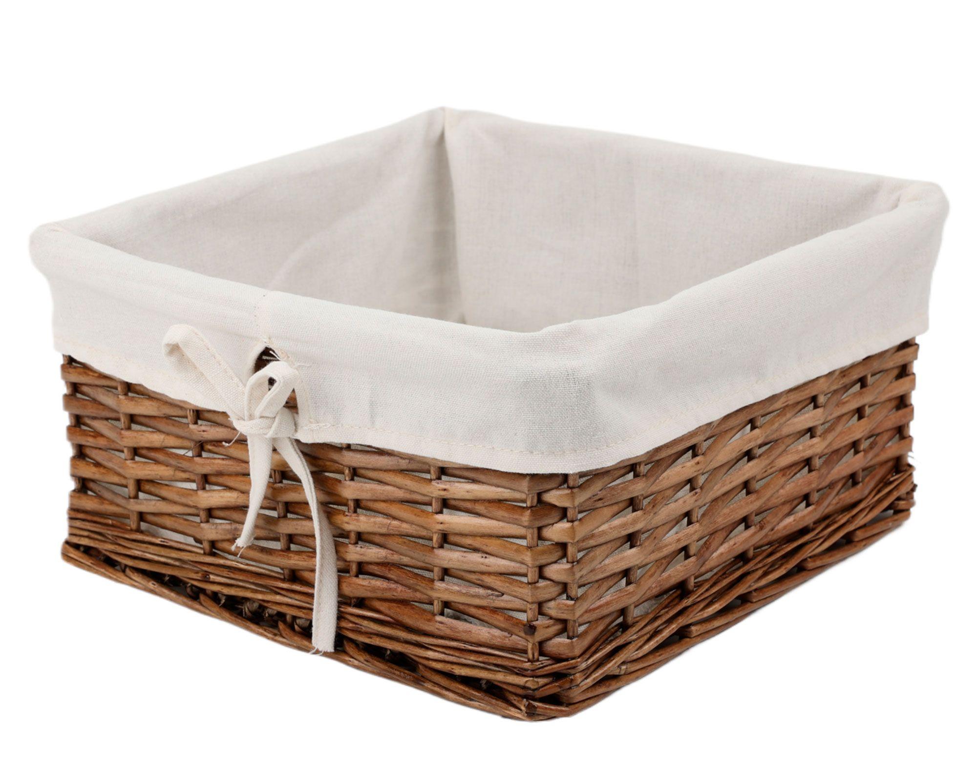 Canasto mimbre/tela bajo natural 15x30x30 cm-0