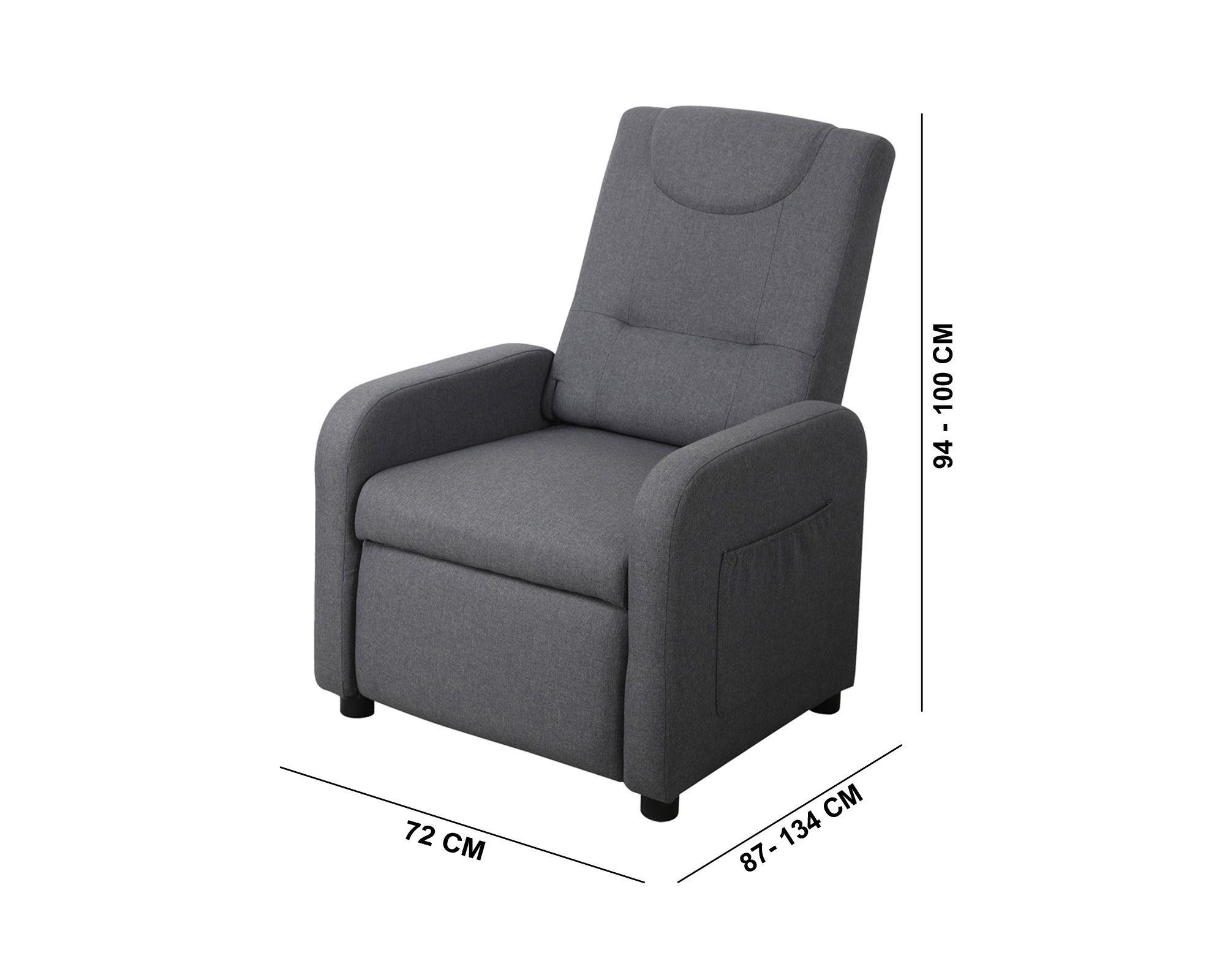 Sillón reclinable Otis gris M+Design-3