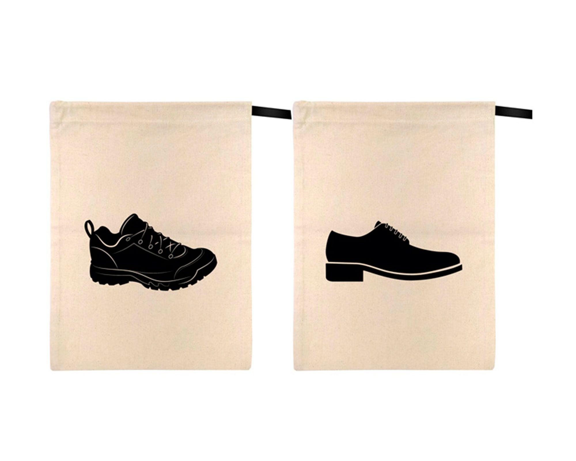 Set bolsa zapatos + zapatillas tela crudo-0