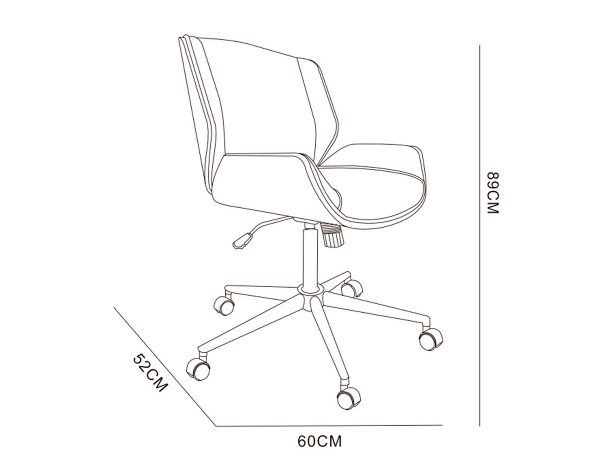 Silla ejecutiva Bosco 89x60x52 cm negro/café-3