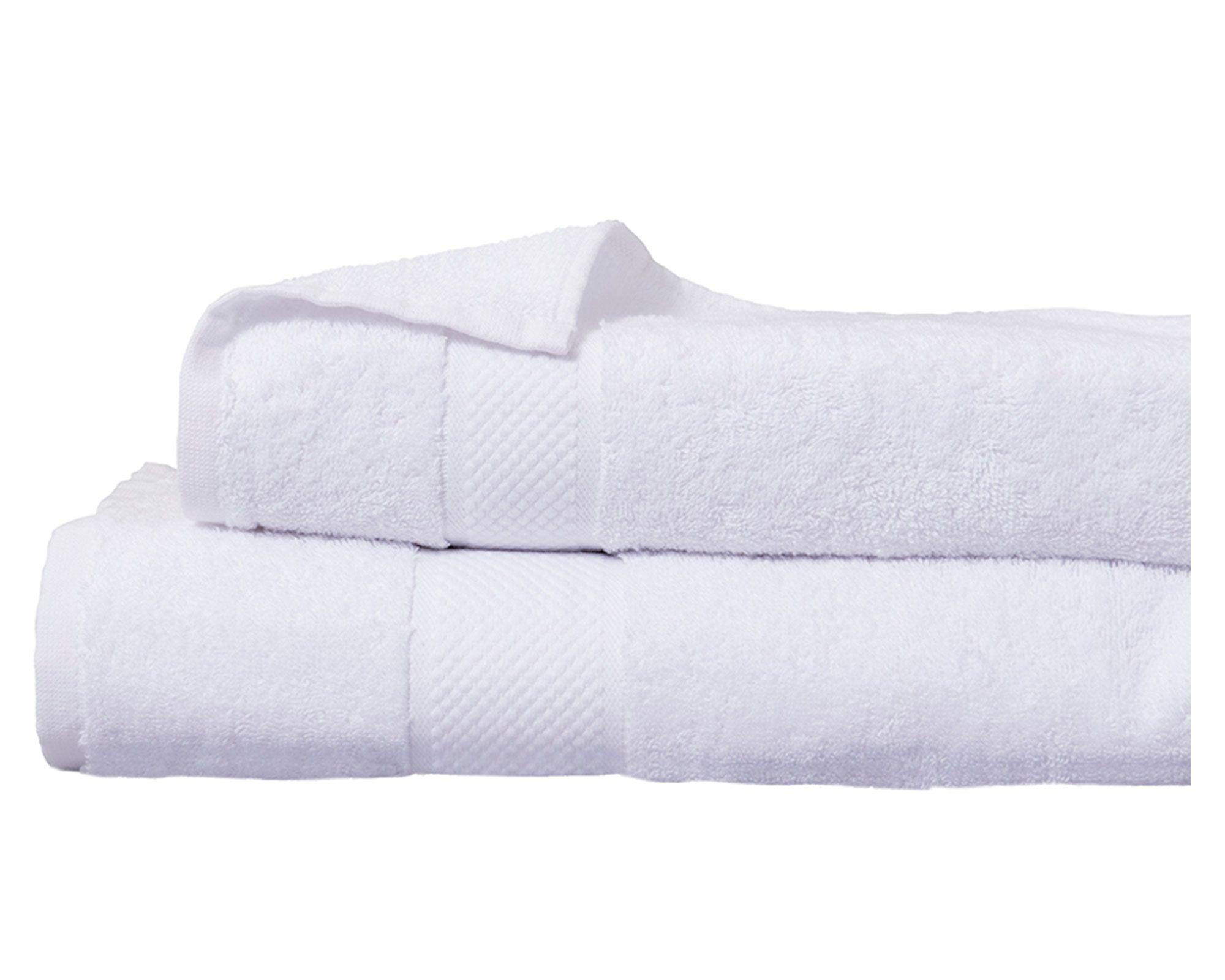 Set toalla mediana 45x90 cm + Toalla grande 70x140 cm blanco-0