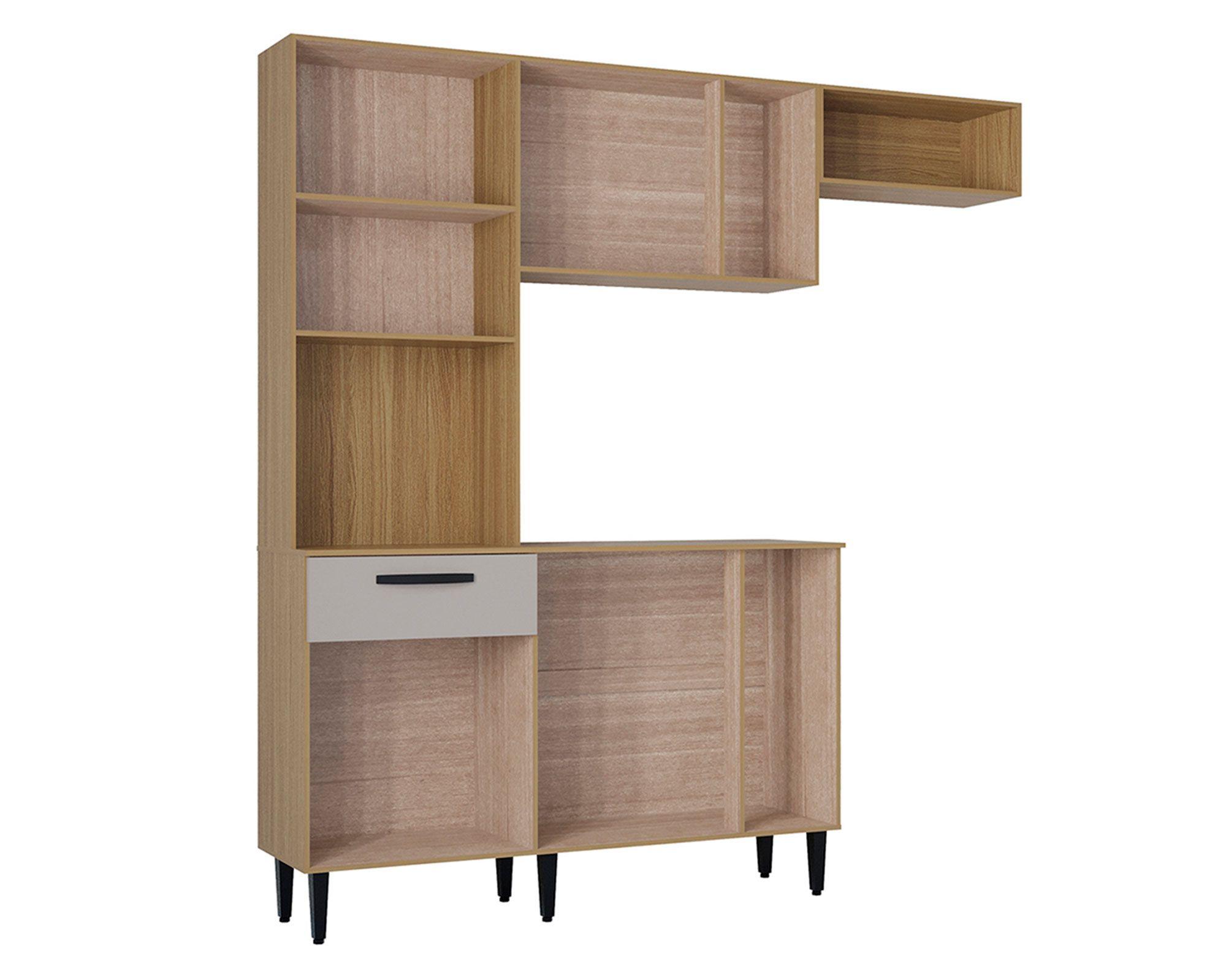 Kit cocina 10 puertas Dora damasco/ripado/Off white-2