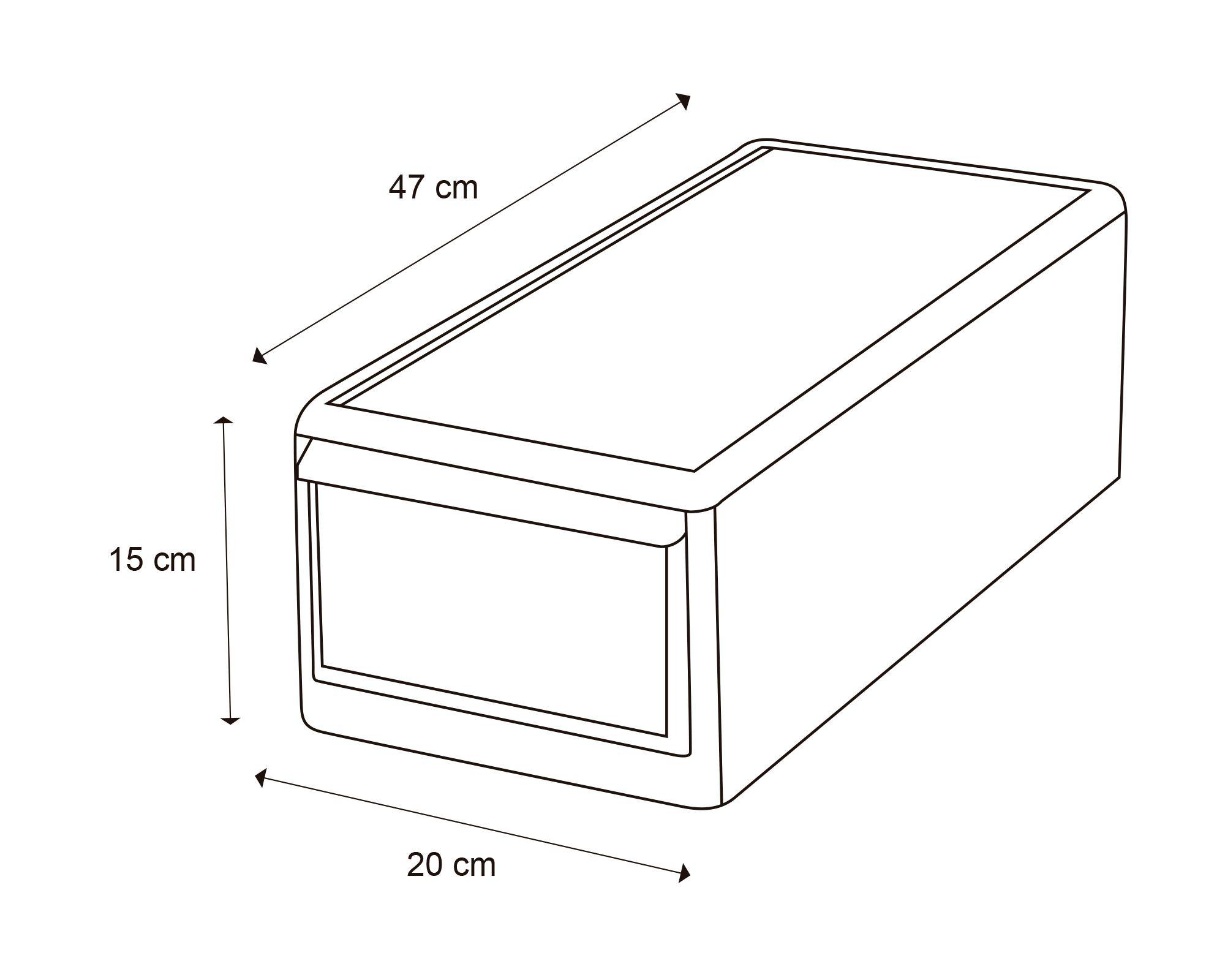 Cajonera modular baja grafito 15x20x47 cm-2