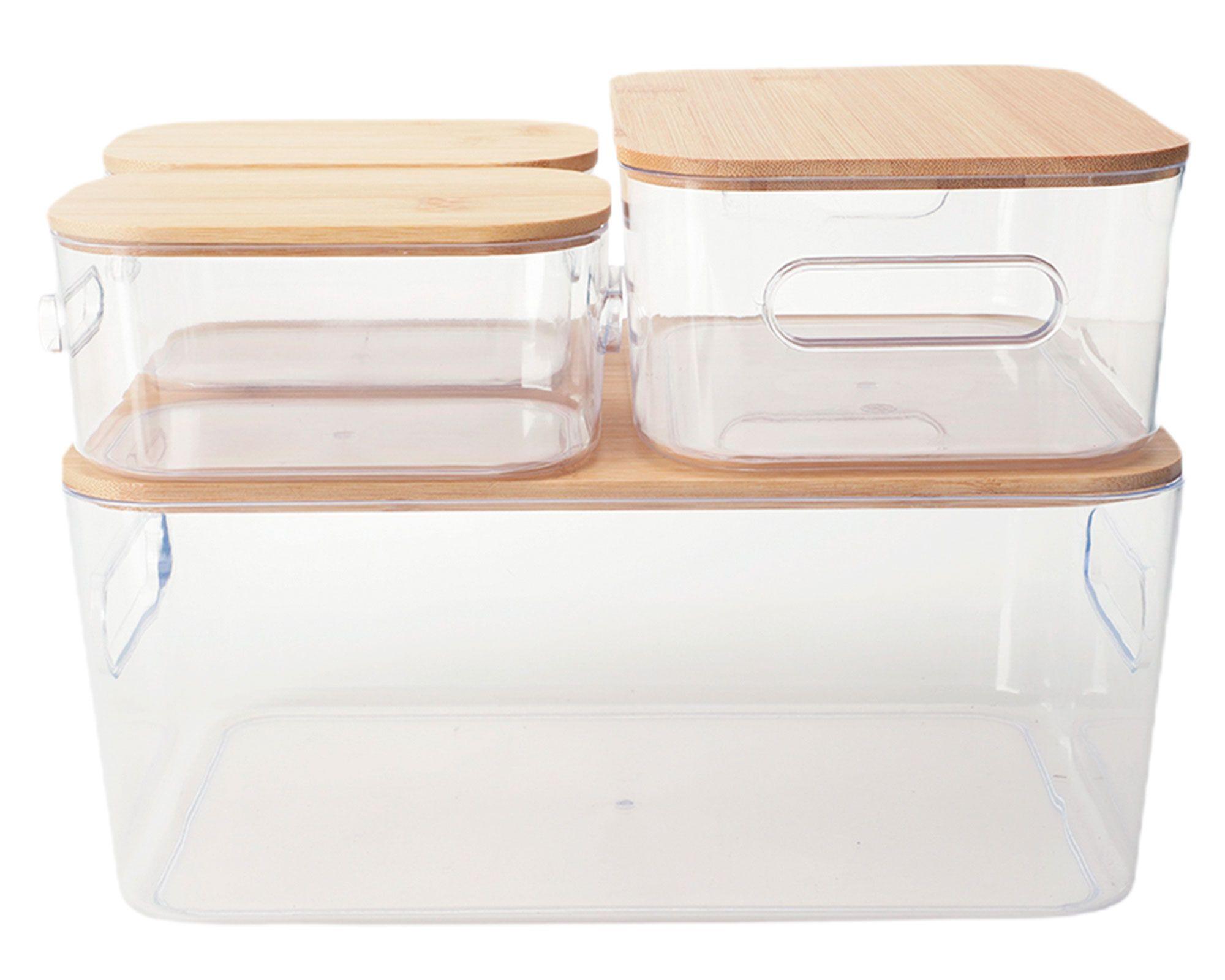 Caja organizadora tapa bambú 4 piezas-5