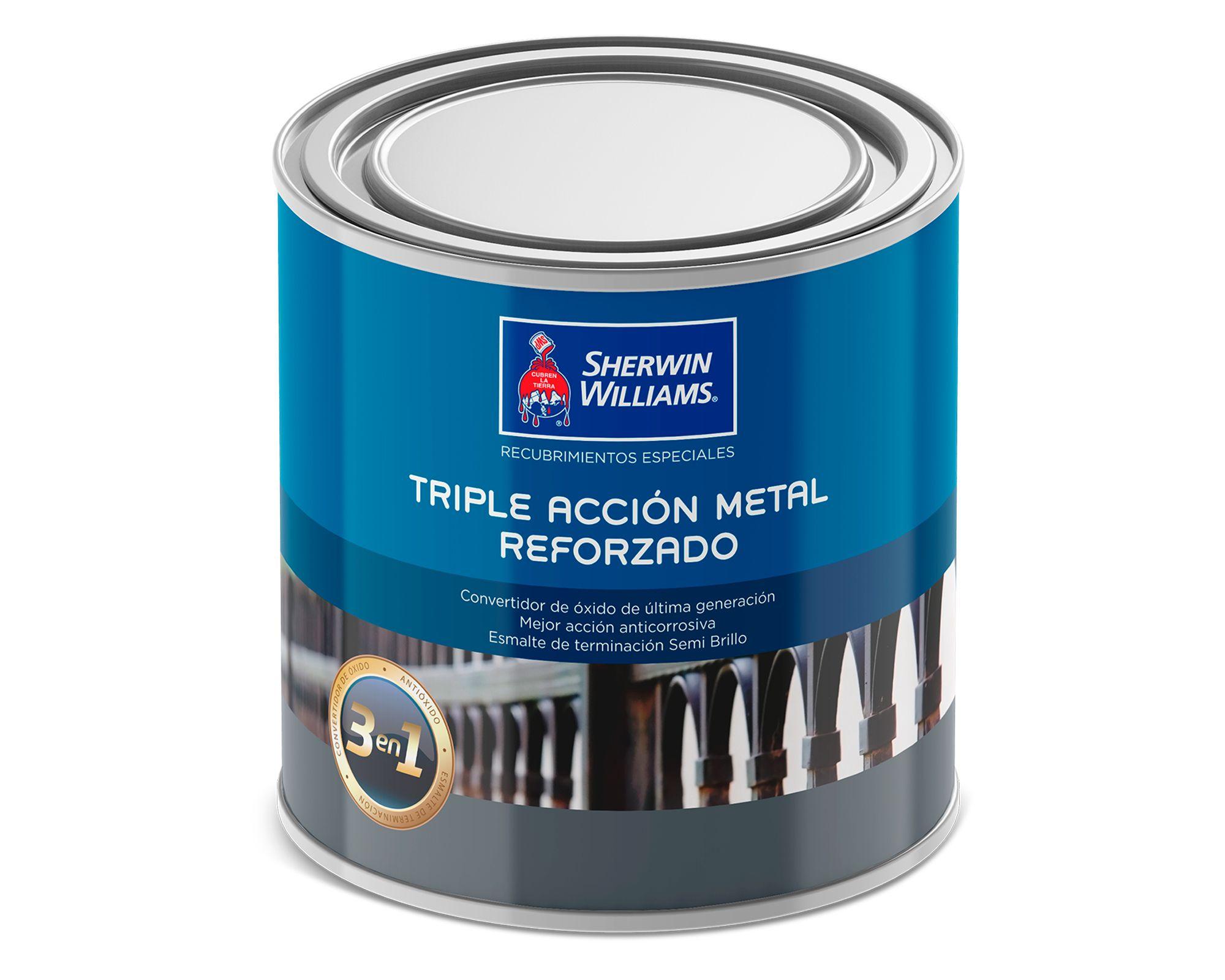 Esmalte anticorrosivo triple acción metal reforzado 1/4 galón-0