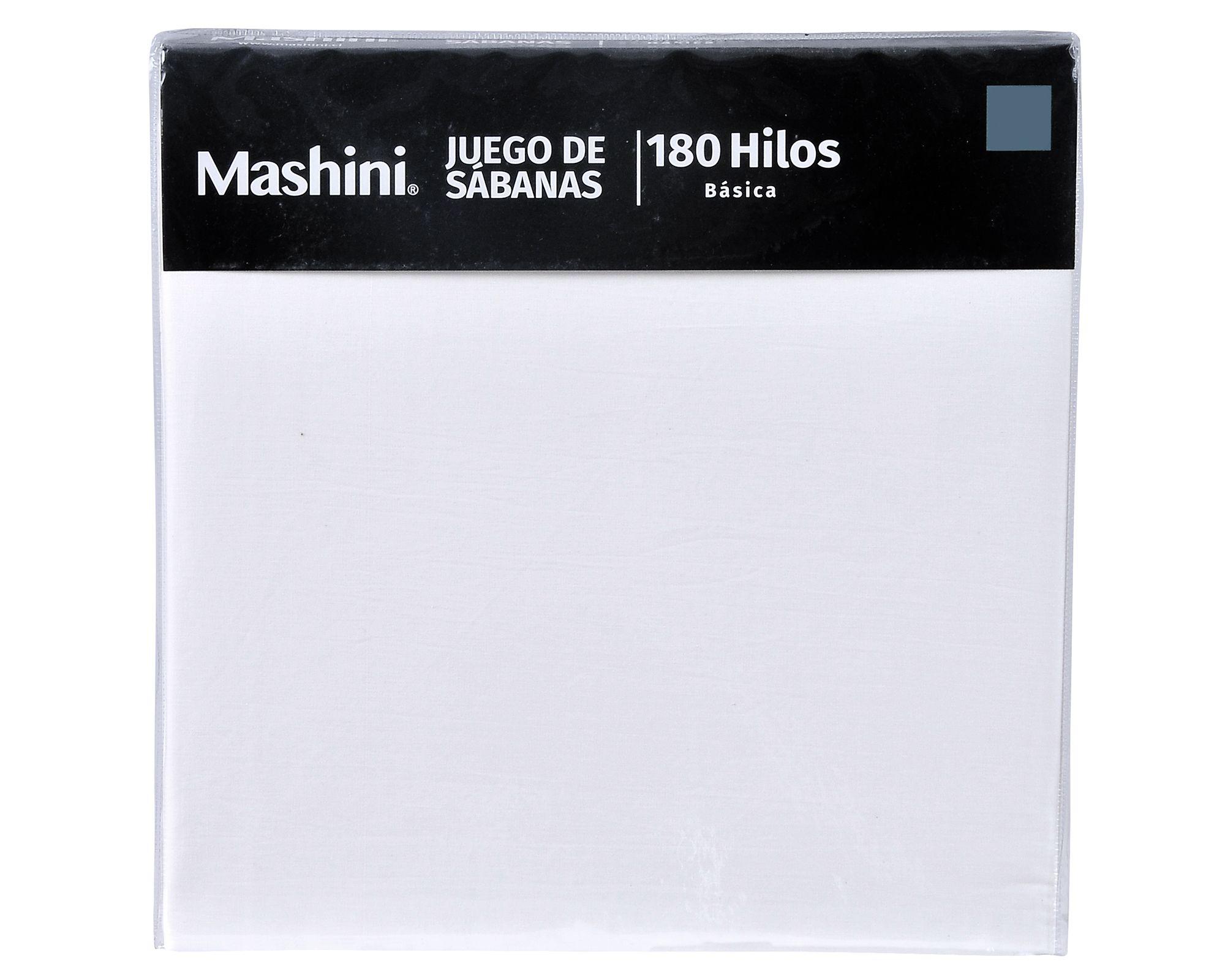 Juego de sábanas 2 plazas 180 hilos blanco-2