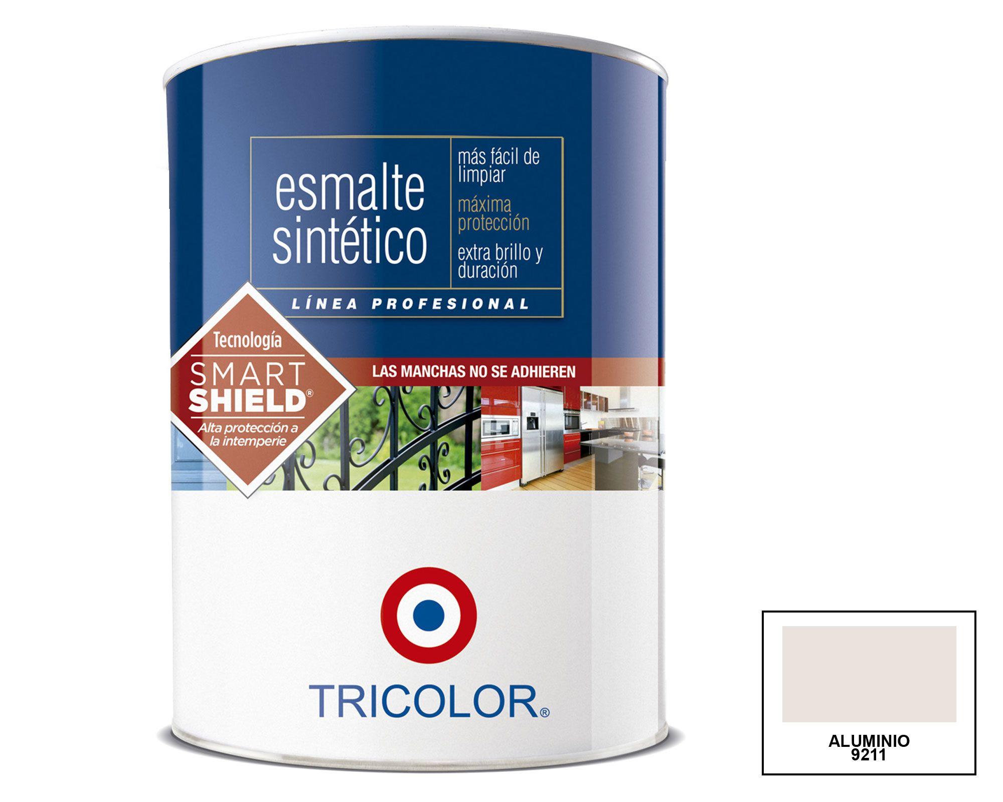 Esmalte sintético 400 ml Profesional aluminio brillante Tricolor-0