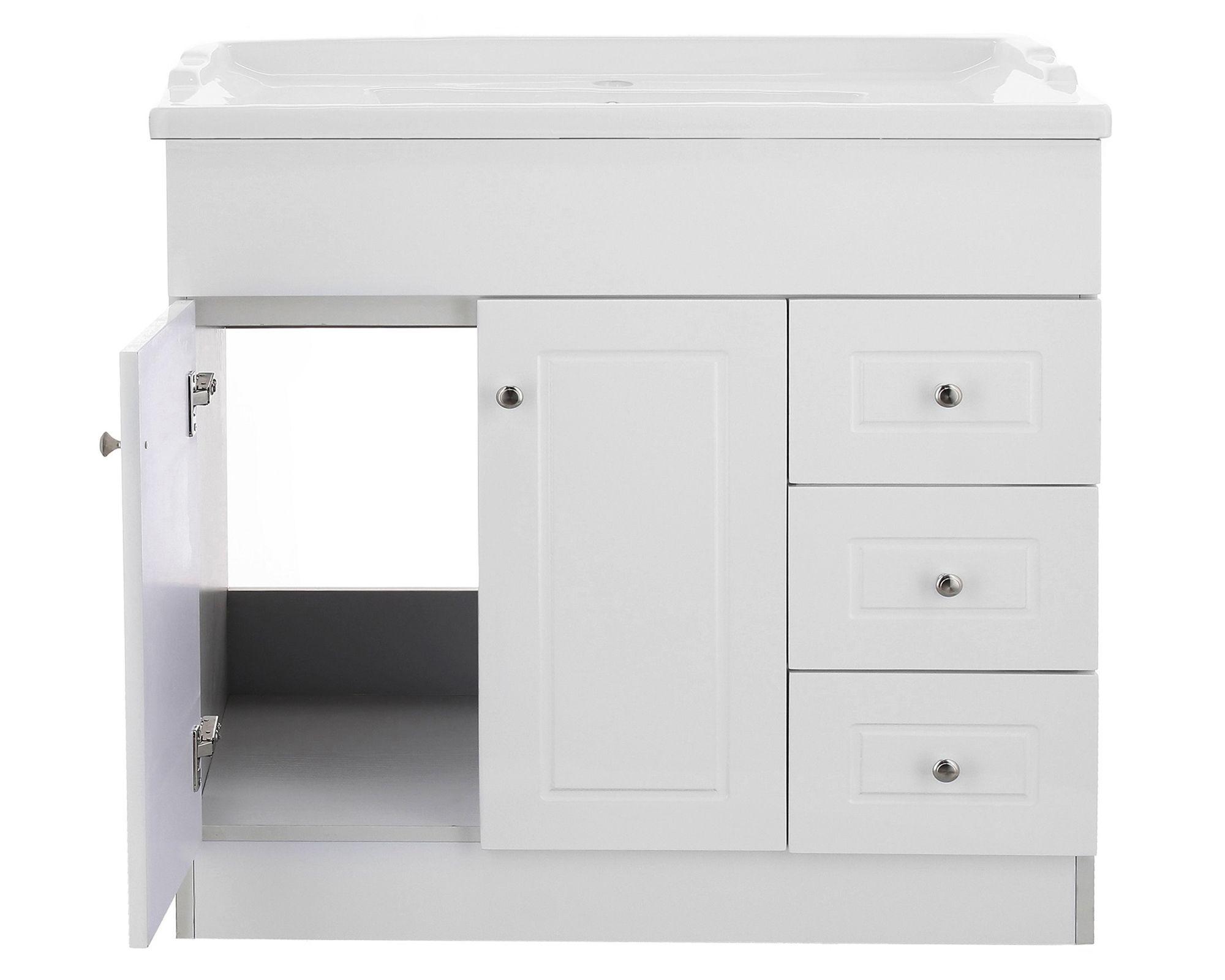 Mueble vanitorio 100 cm B100PHD-B+F-100 blanco Domsa-1