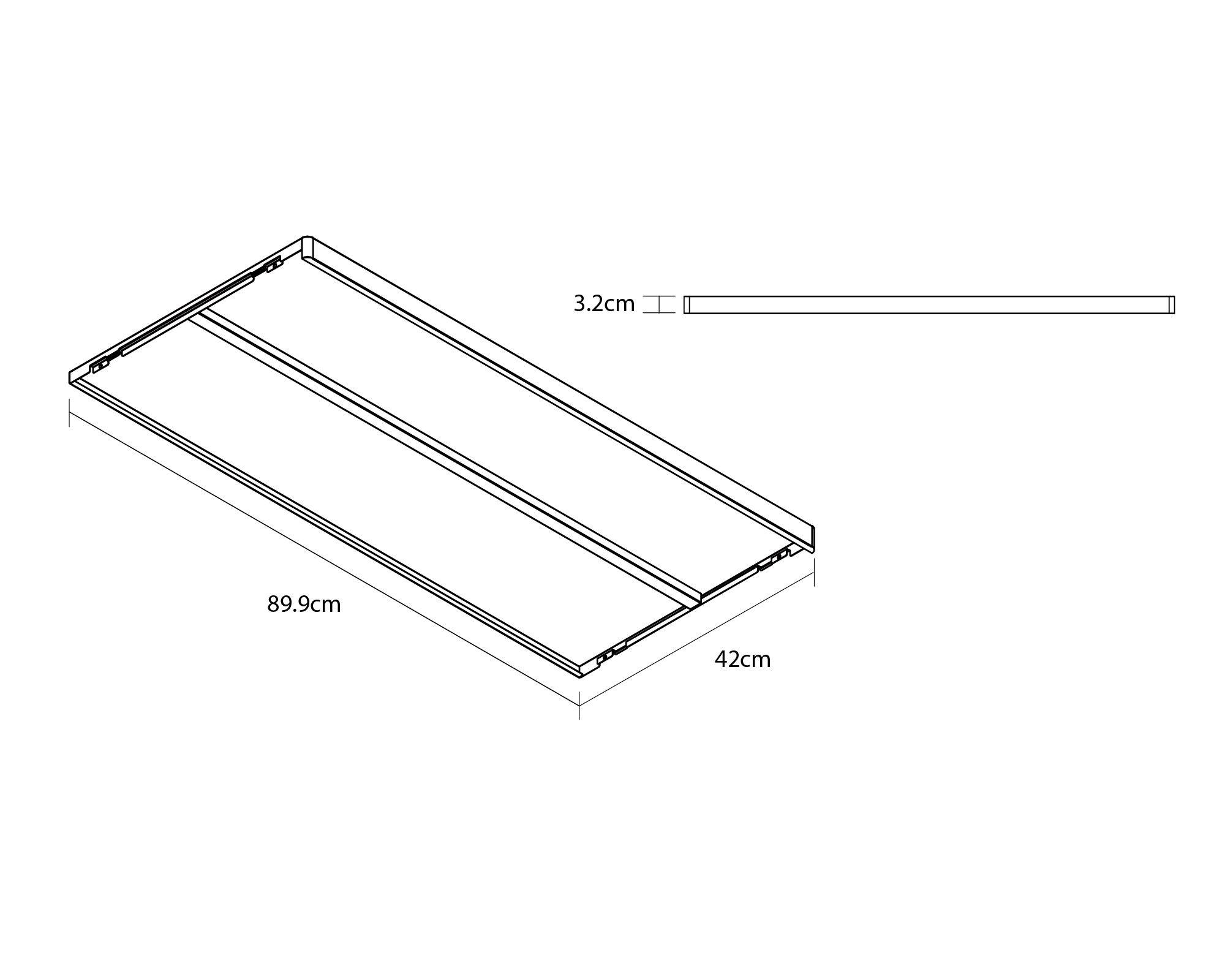 Superficie ensamble grafito 3.2x89.9x42 cm-2