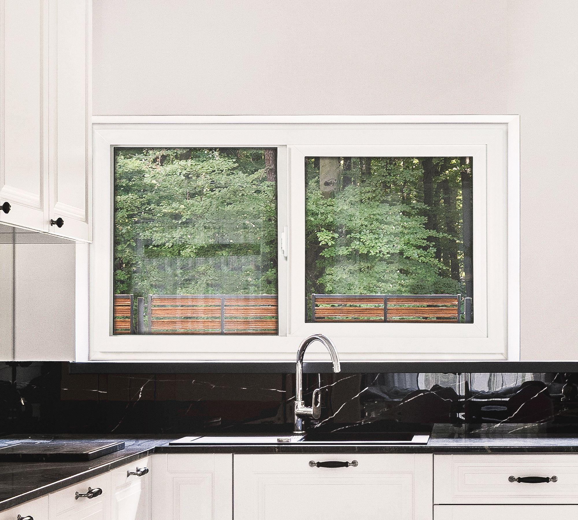 Ventana PVC 121x100 cm Termopanel Corredera-0