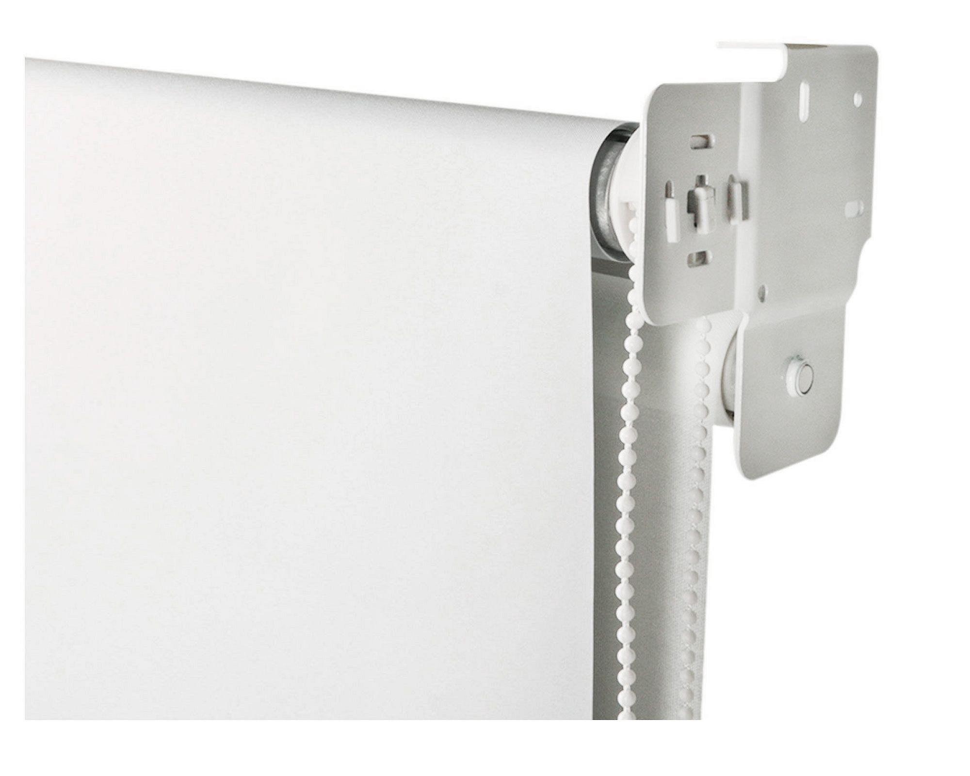 Cortina roller doble blackout 100x165 cm liso blanco Cotidiana-1