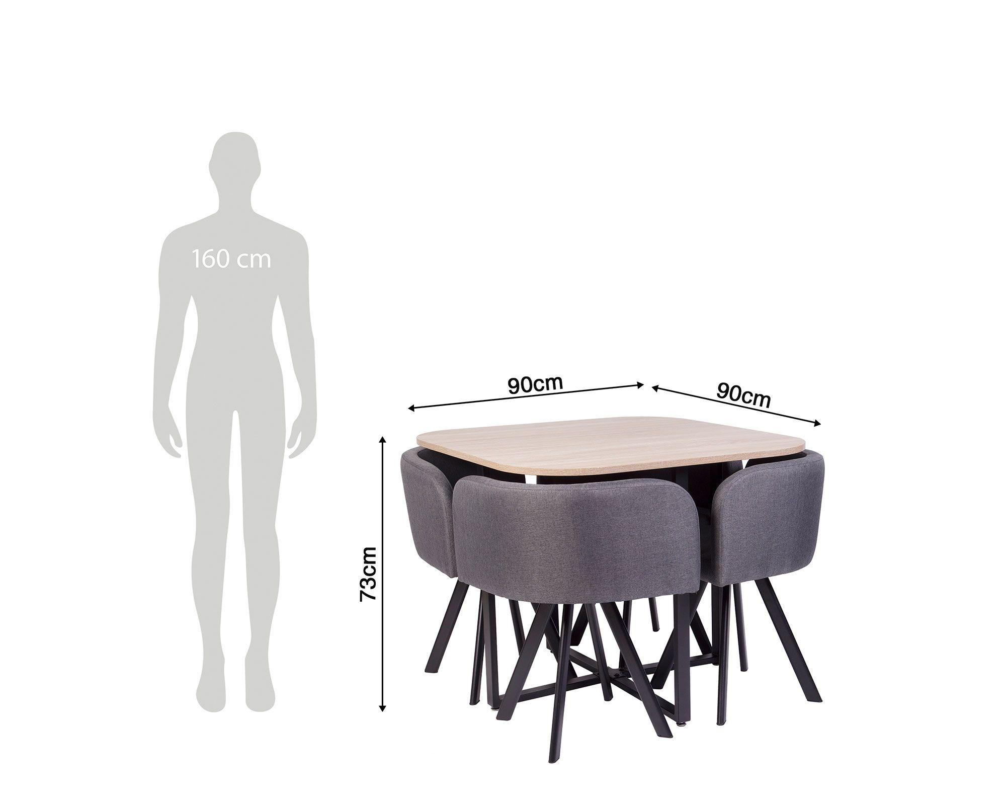 Comedor 4 sillas gris-8