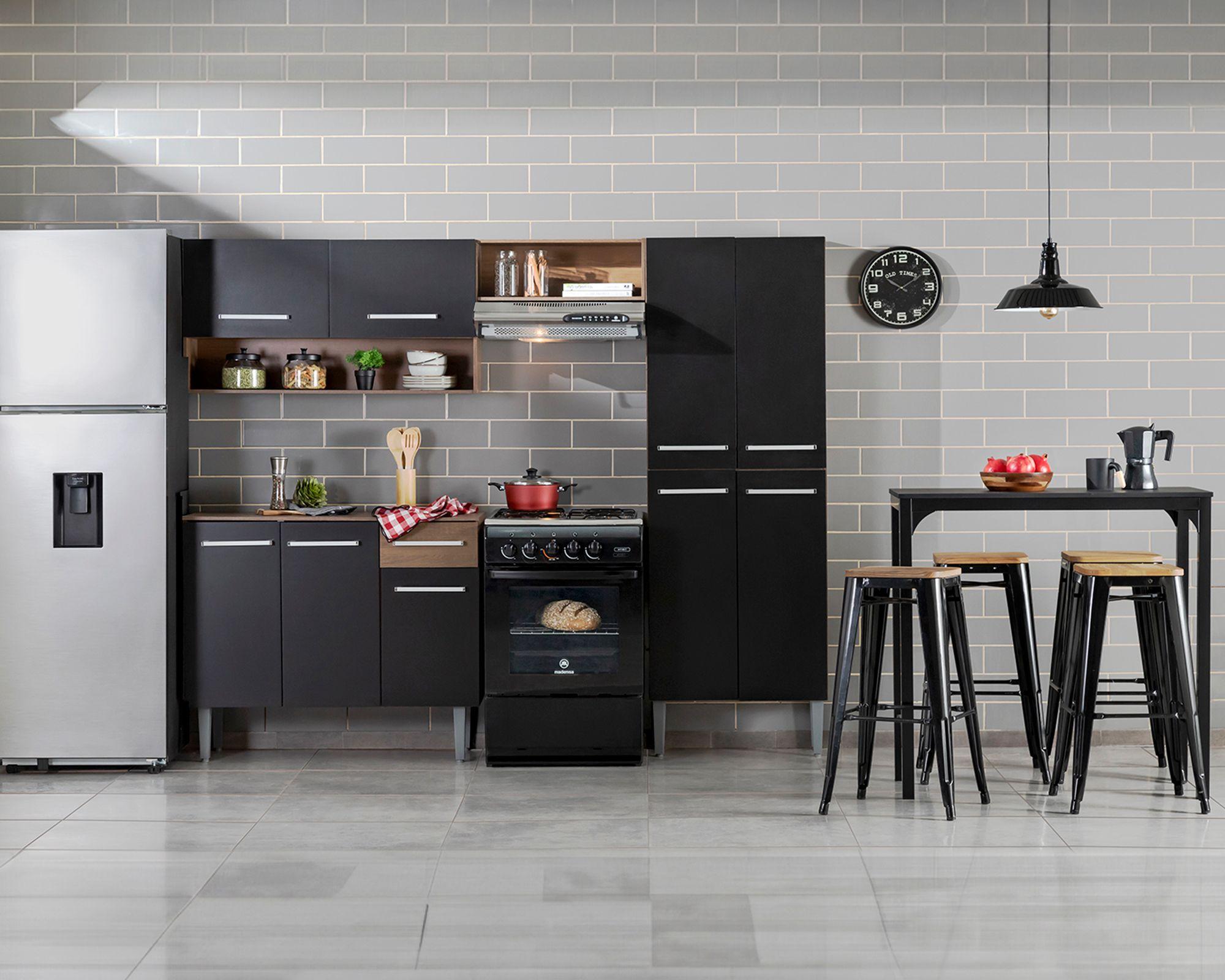 Kit cocina 9 puertas 1 cajón Emilly dark-4