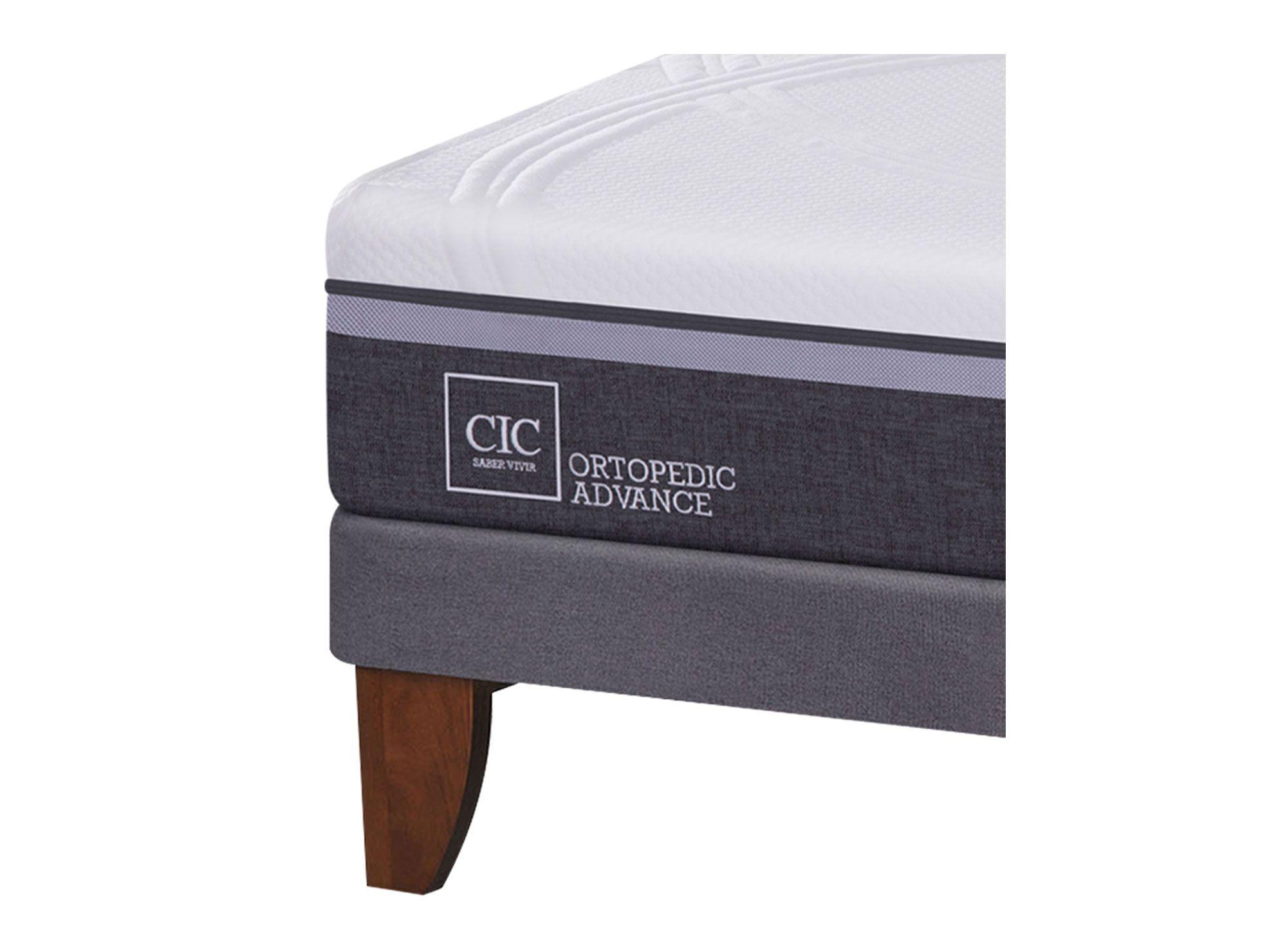 Cama europea 2 plazas Ortopedic advance base dividida + almohadas Cic-2