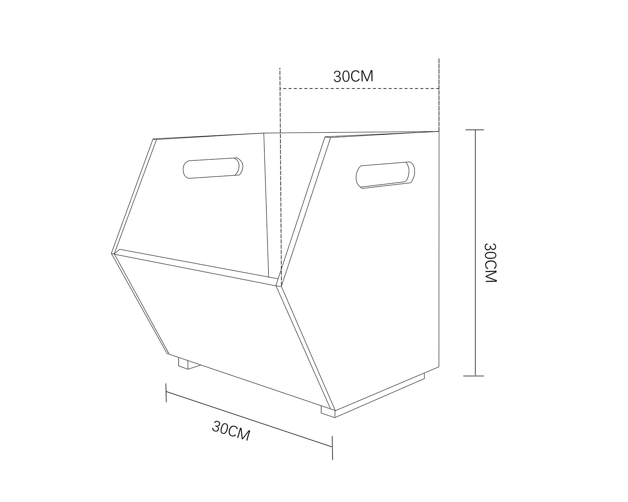 Canasto natural 30x30x30 cm-2