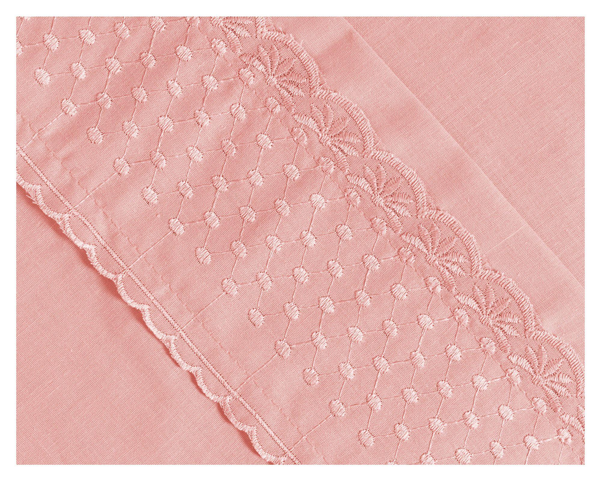 Juego de sábanas 1.5 plazas 144 hilos Rosa rosado-2