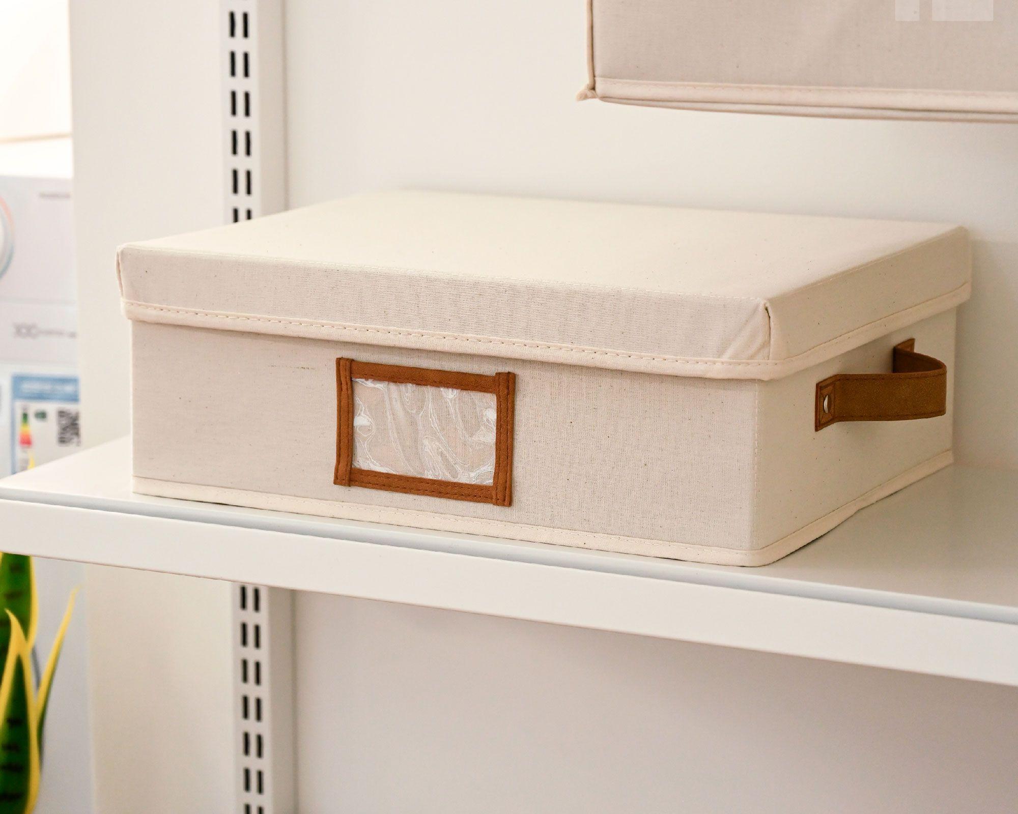 Caja baja con marcador crudo 14x29x38.5 cm-5