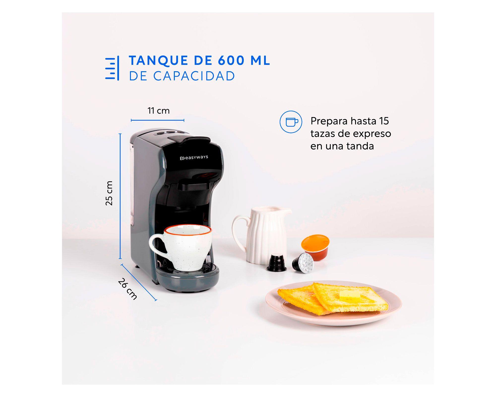 Cafetera Expresso Milano Coffee 3 en 1 gris EasyWays.-3