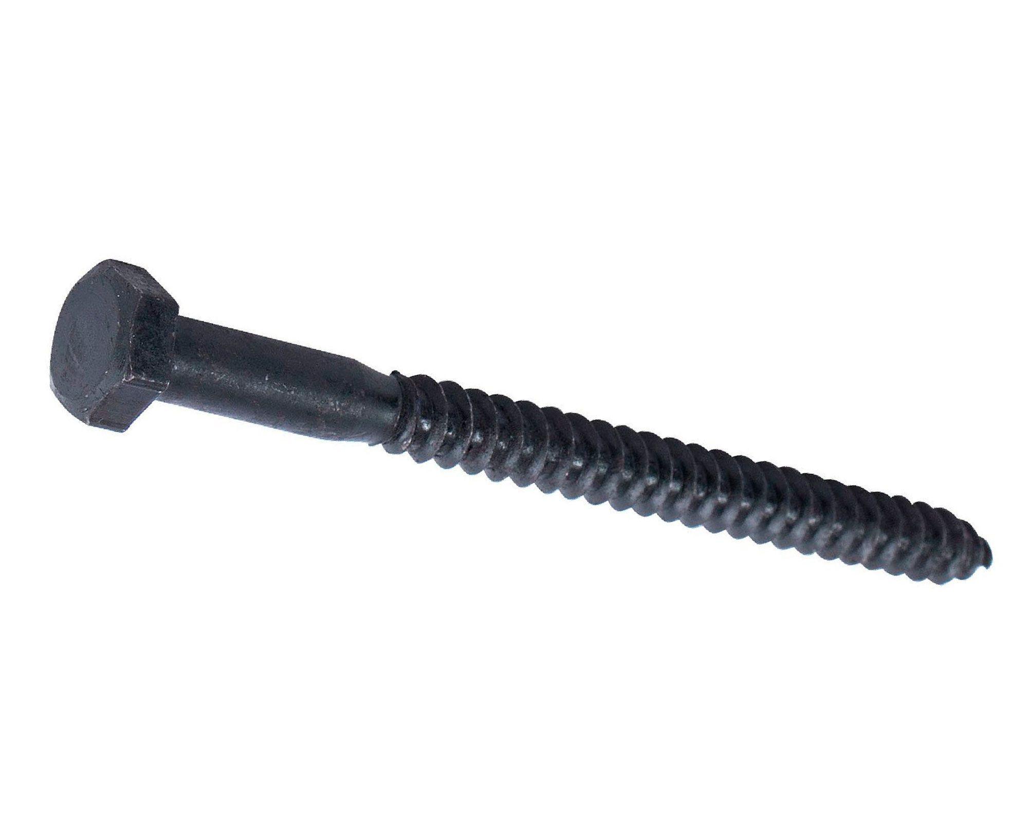 Tornillo 5/16'' x 4'' tirafondo pavonado x2 unidades Imporper-0