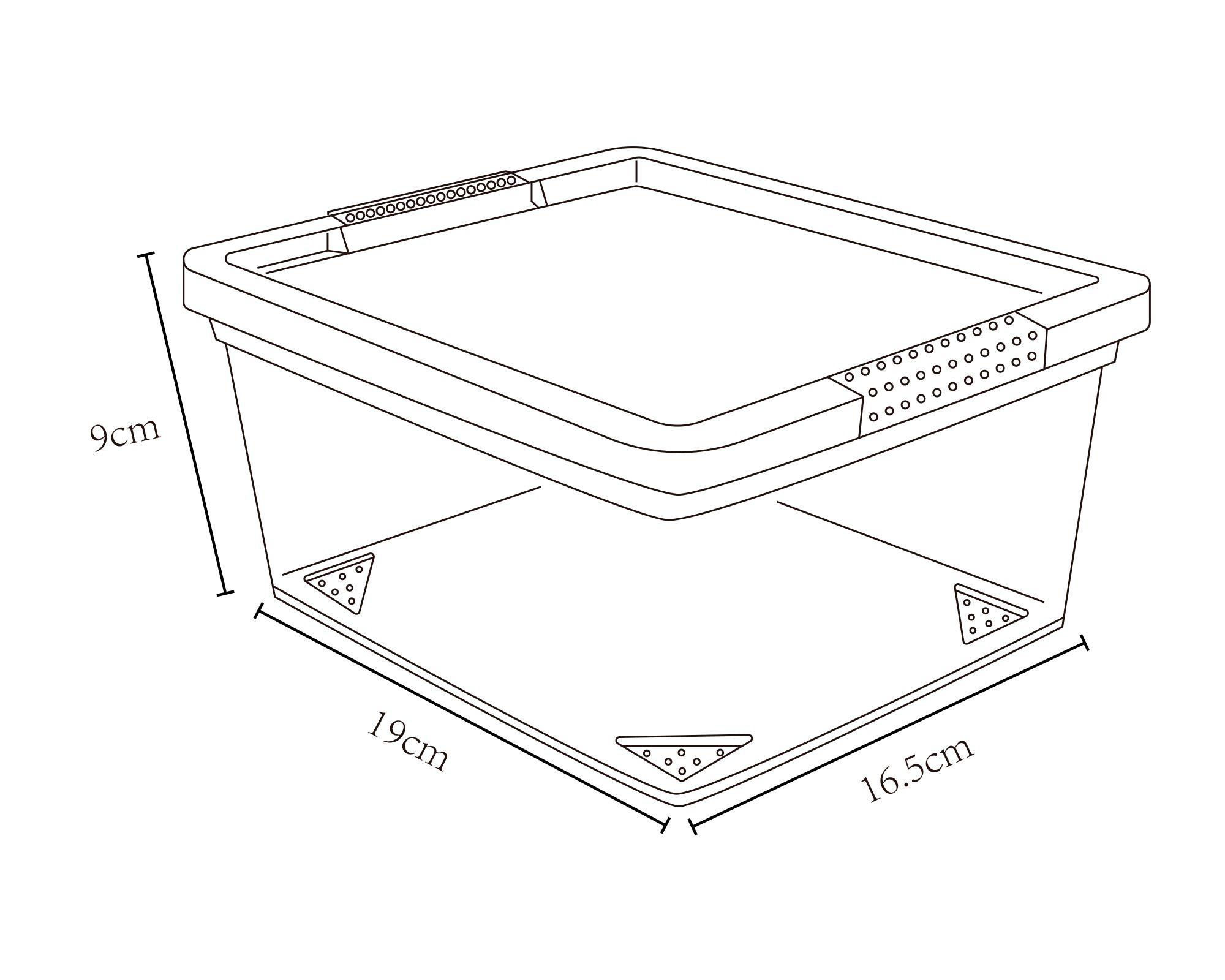 Caja organizadora rojo plástico 2 lt-2
