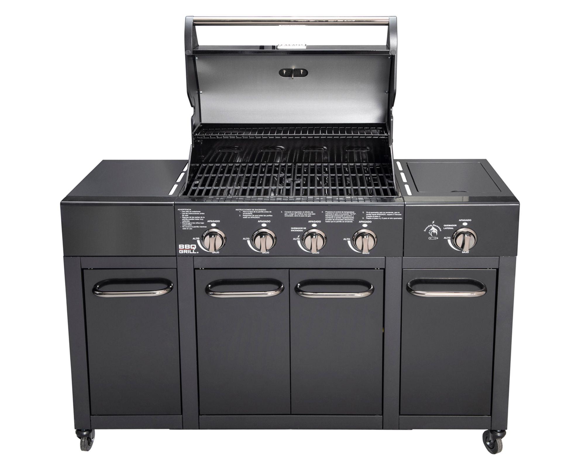 Parrilla a gas 4 quemadores + lateral Buffalo BBQ Grill-1