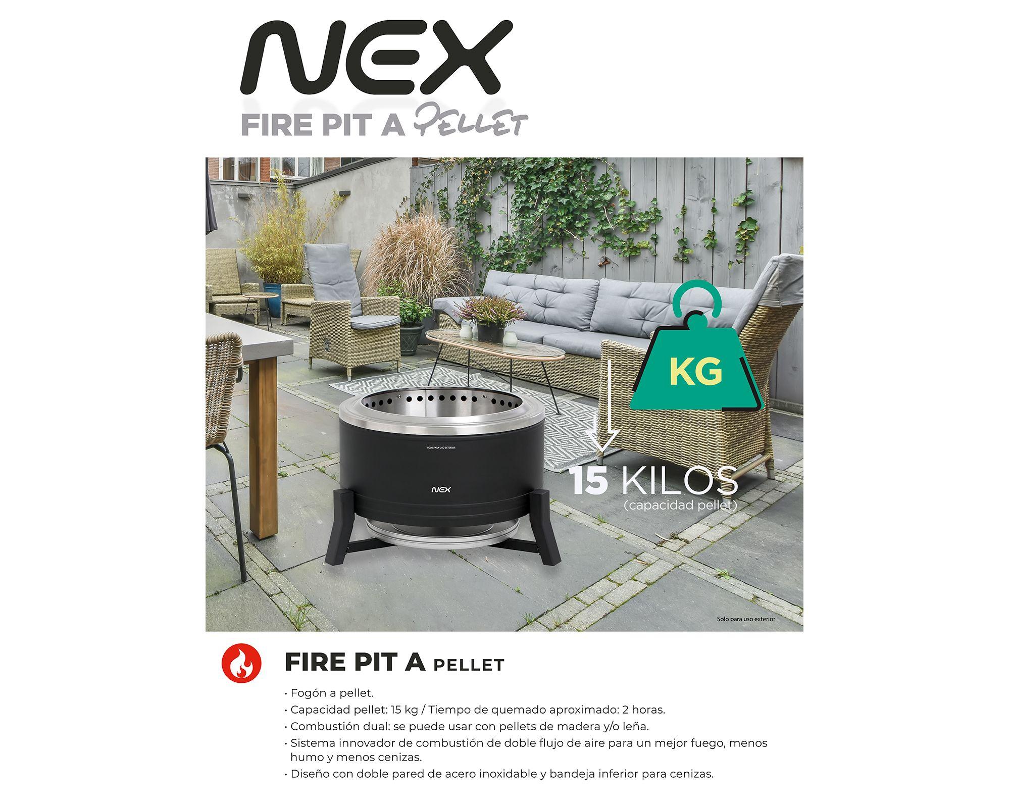Fire Pit a pellet CPFRPIT 8.0Kw negro-3