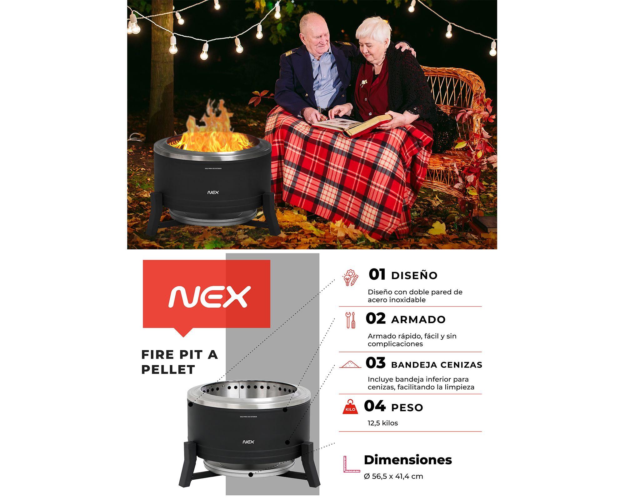 Fire Pit a pellet CPFRPIT 8.0Kw negro-4