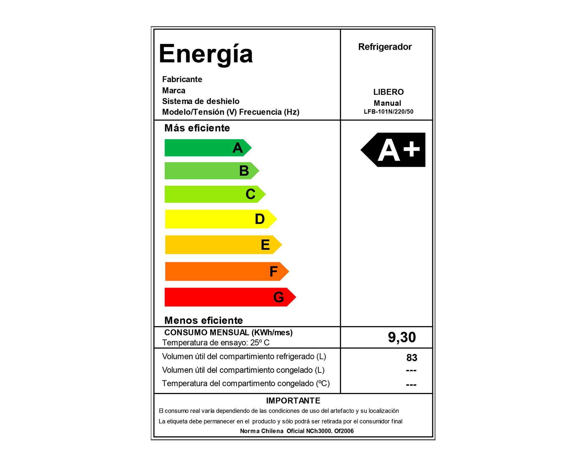 Frigobar 83 litros LFB-101N negro Libero-5