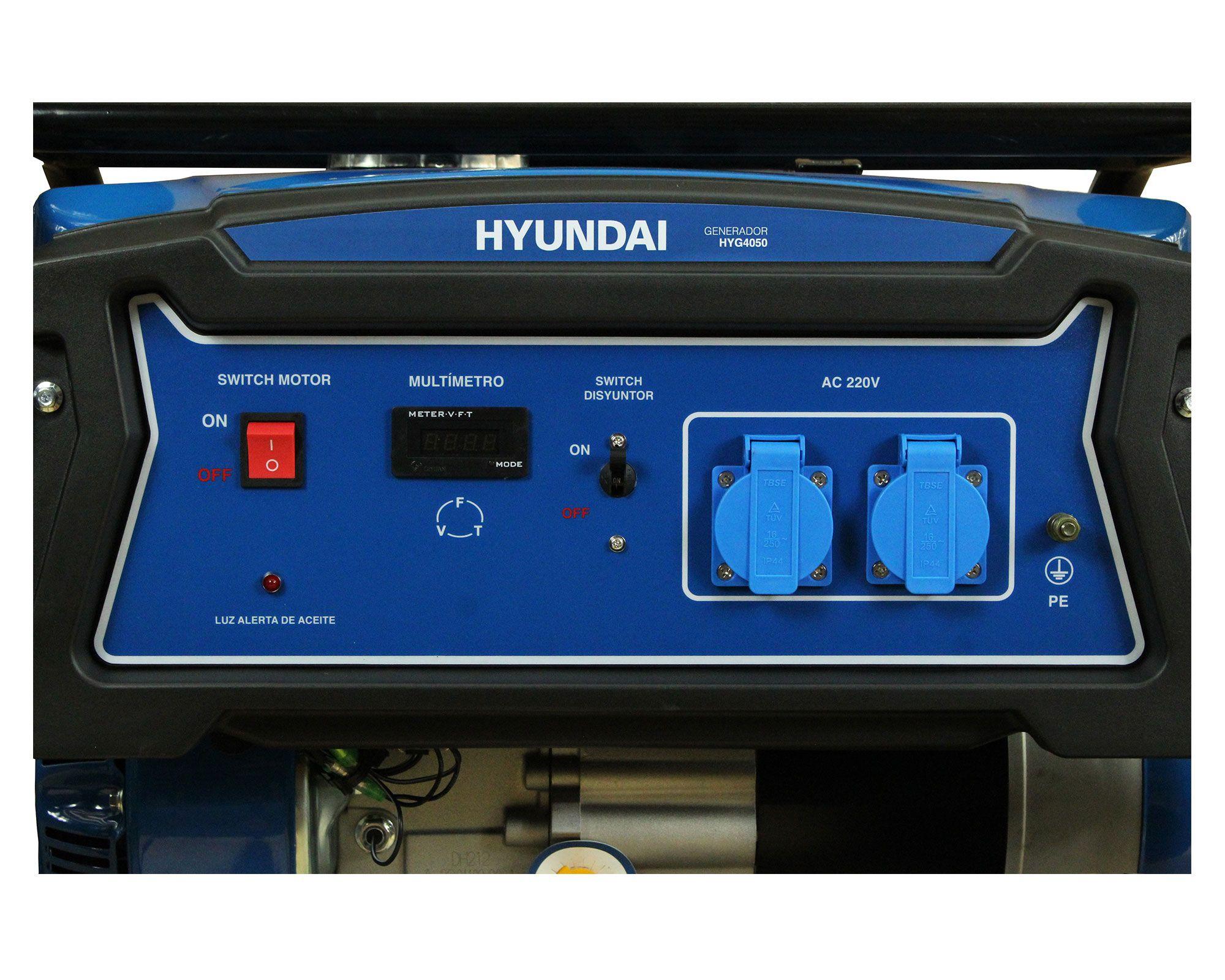 Generador a gasolina manual 2800W 15 lt 82HYG4050 Hyundai-6
