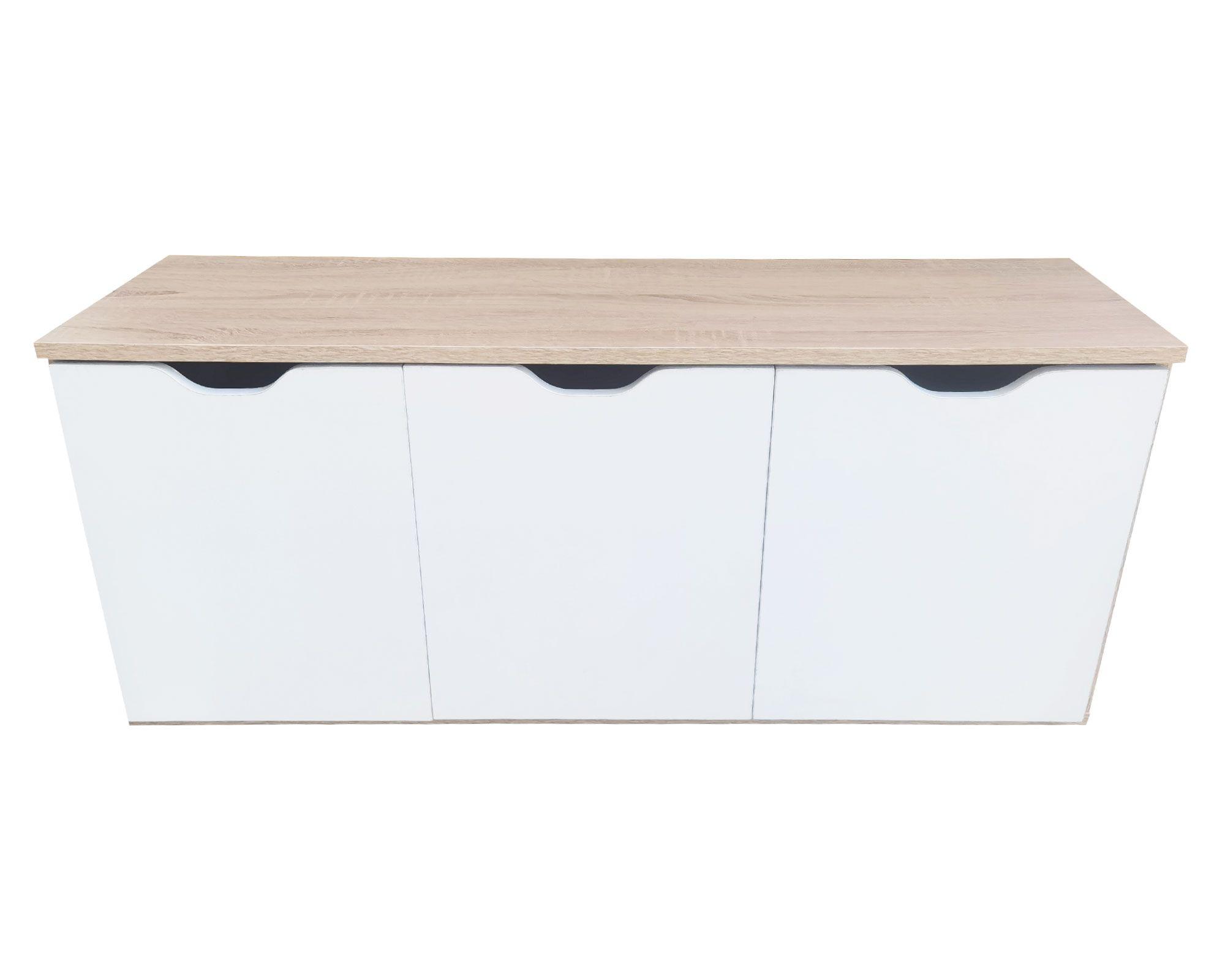 Mueble organizador 3 puertas blanco/natural M+Design-0