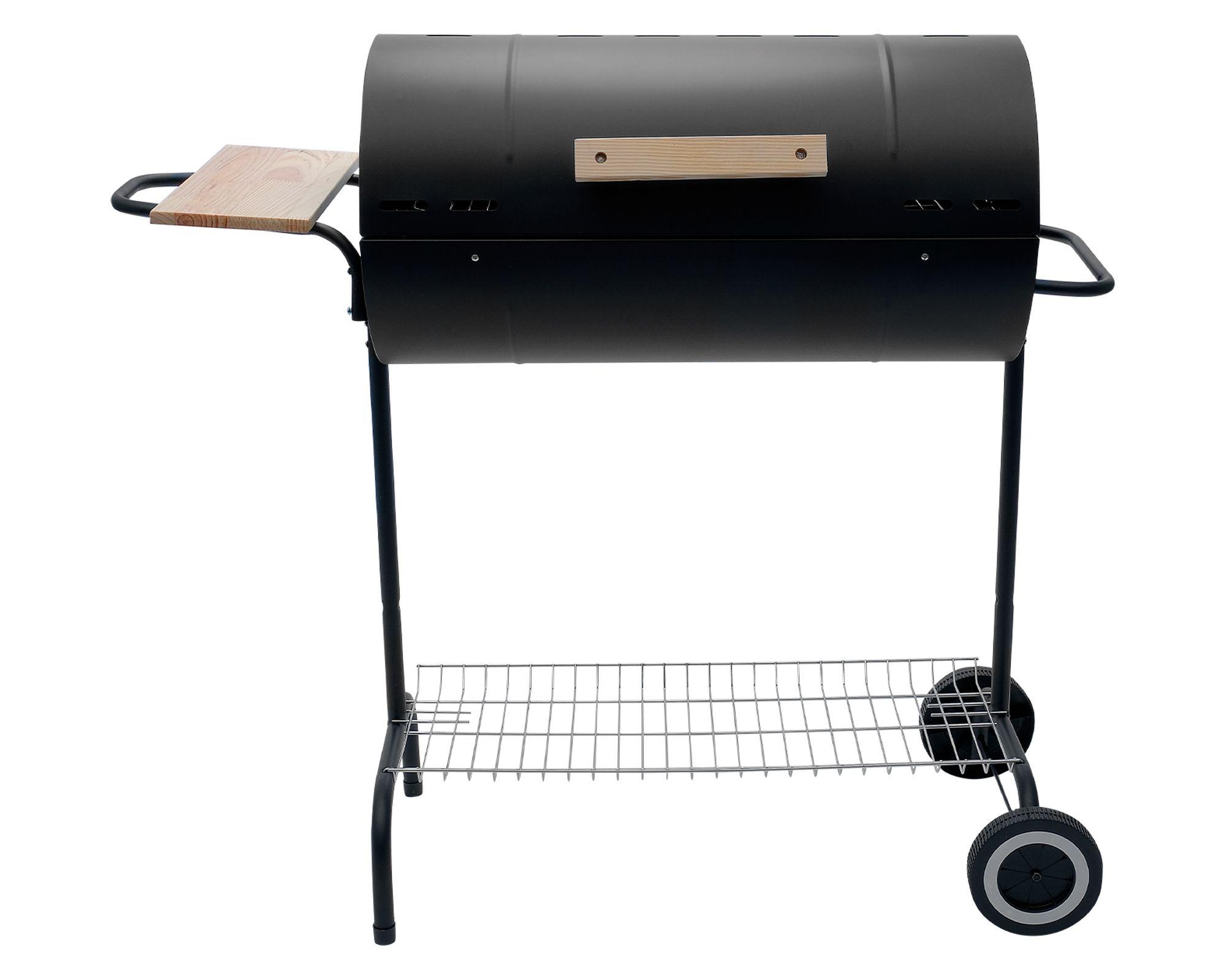 Parrilla carbón Medio tambor con tapa-0