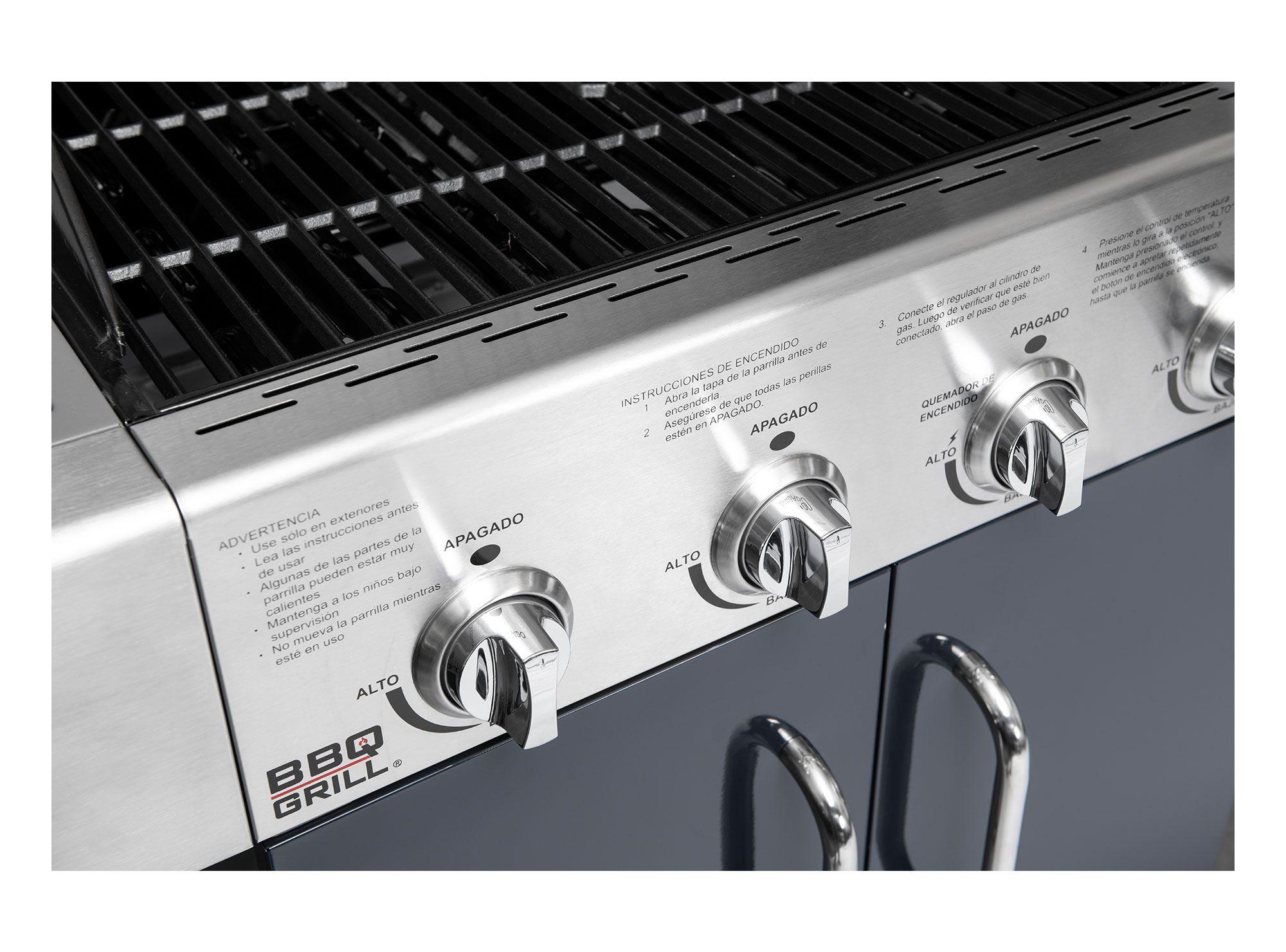 Parrilla a gas 4 quemadores + lateral infrarrojo Texas BBQ Grill-5
