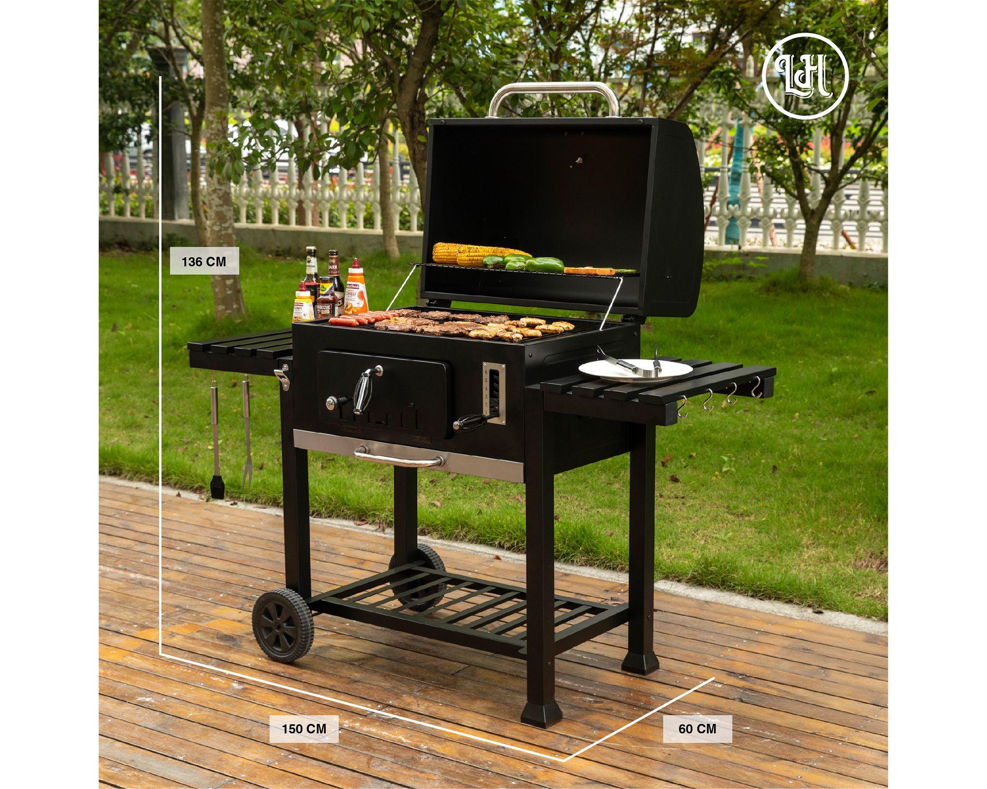 Parrilla a carbón Square negro-7