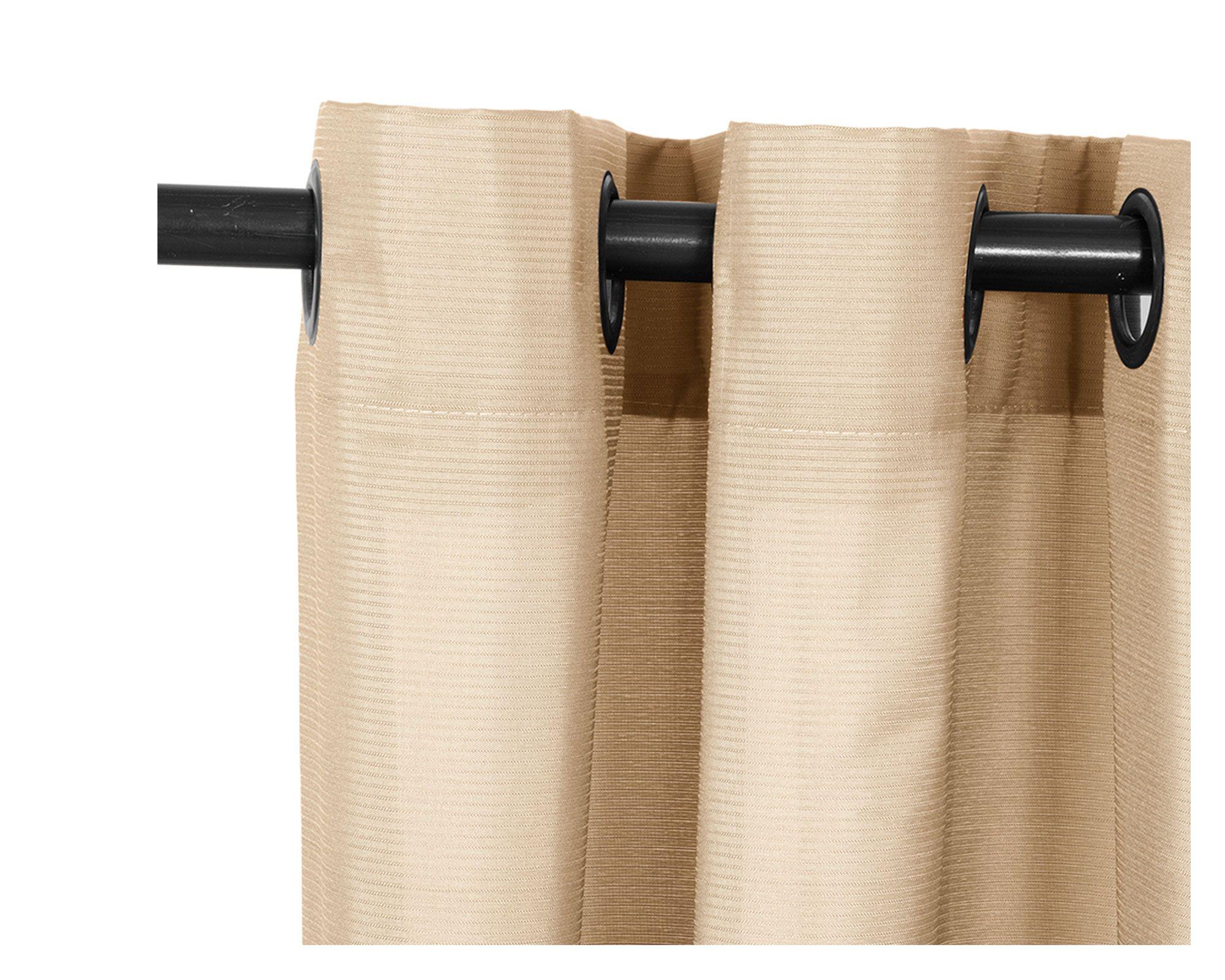 Set cortina Pucón texturada 140x220 cm beige-3