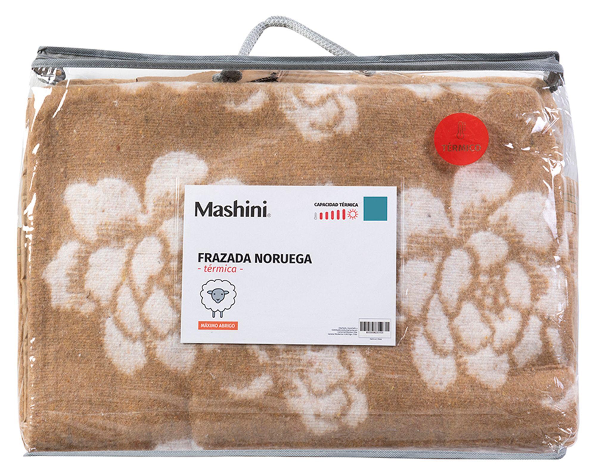 Frazada térmica Noruega Floral beige 2 plazas-2