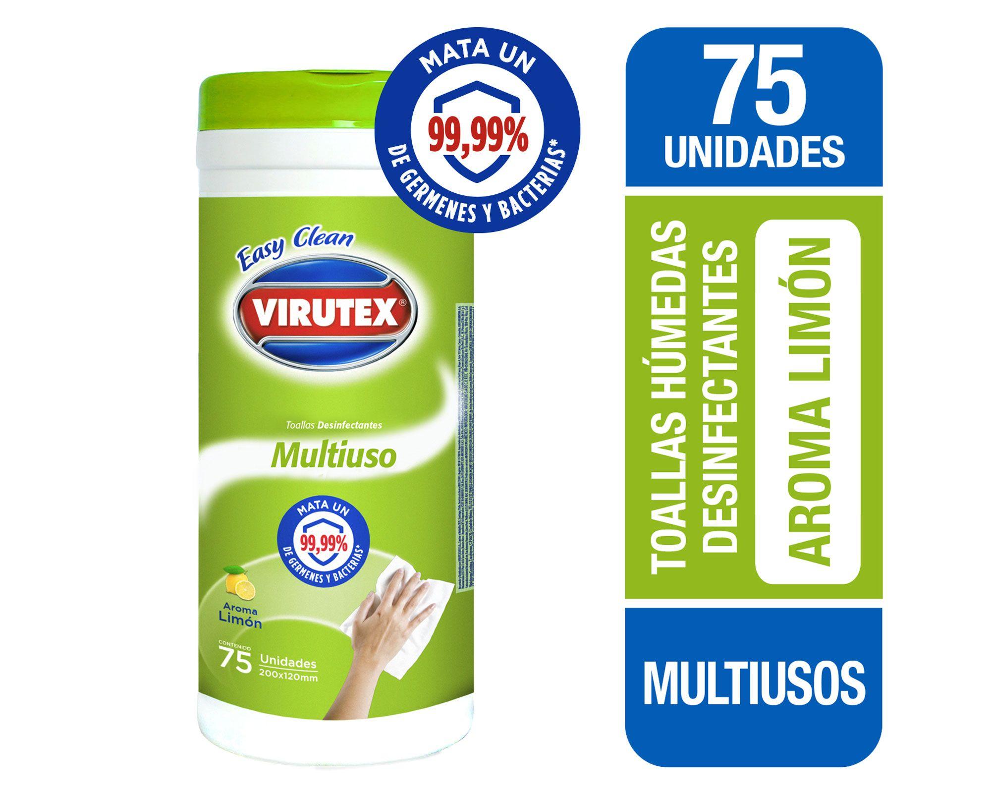 Toallas desinfectante limón Esay clean 75 unidades Virutex.-0
