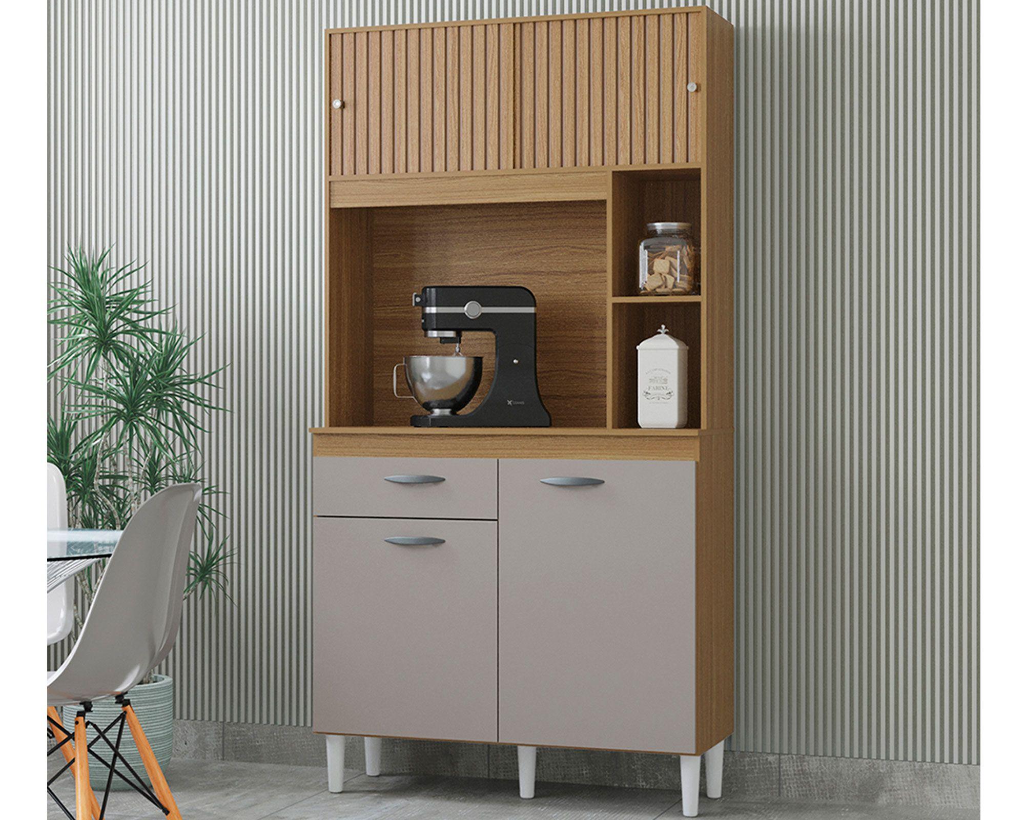 Kit cocina 4 puertas Duda damasco/ripado/Off white-3