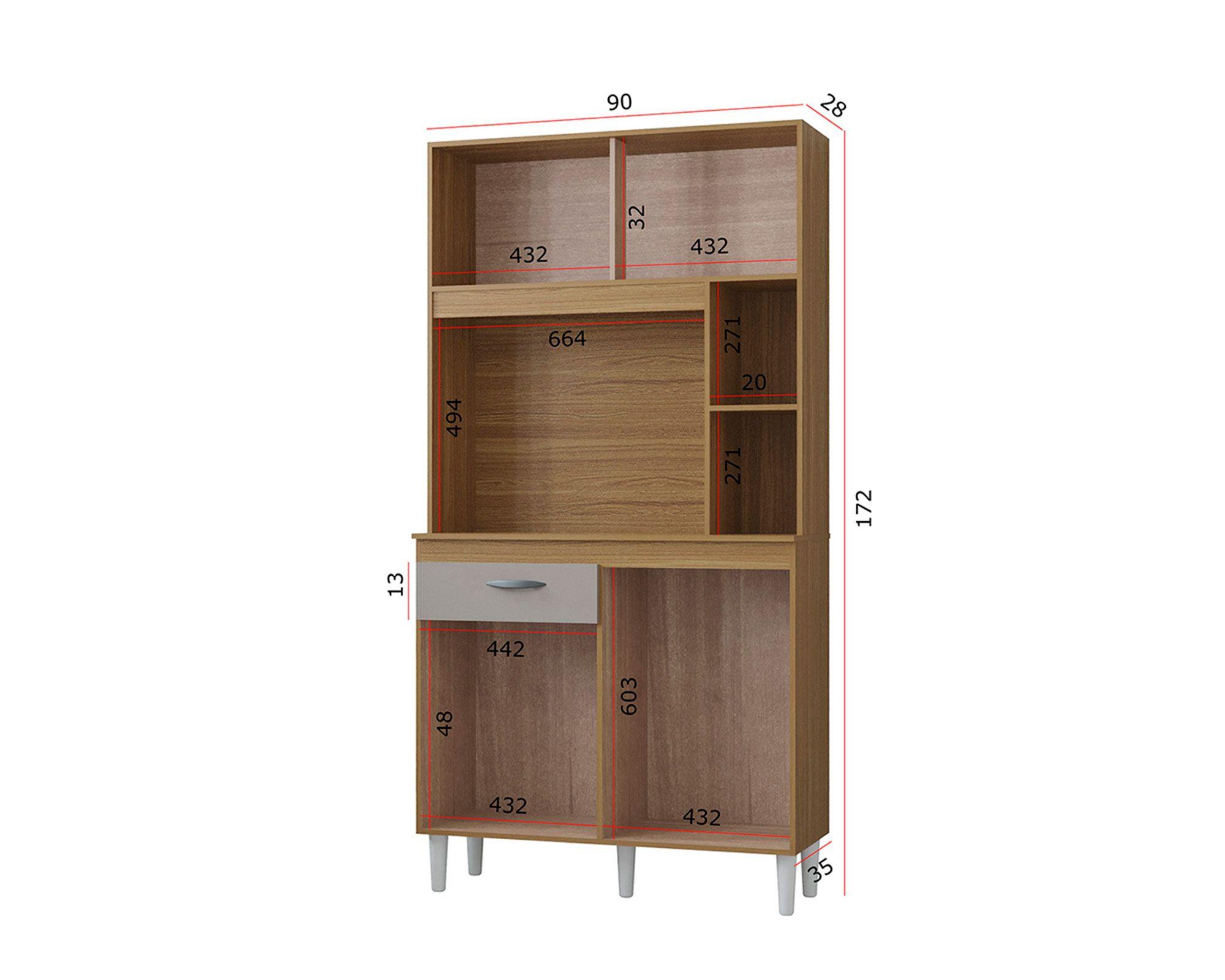 Kit cocina 4 puertas Duda damasco/ripado/Off white-4
