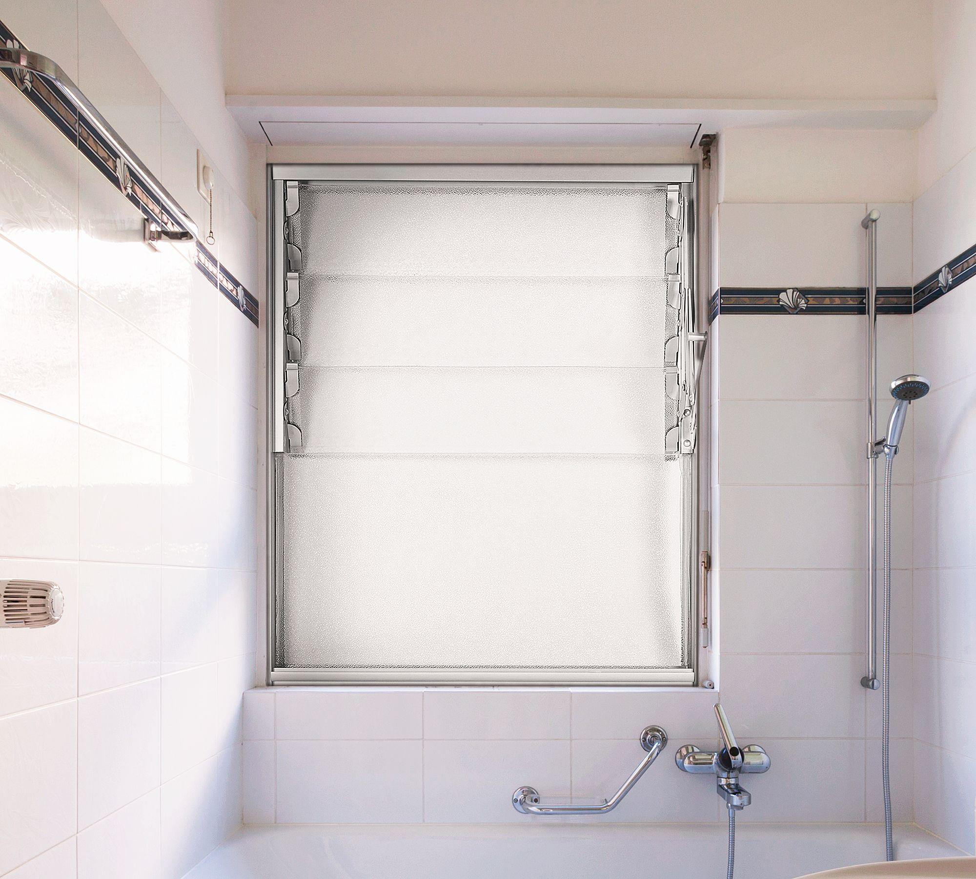 Ventana Aluminio 46x55 cm Corredera Curva Mate con Celosía-0