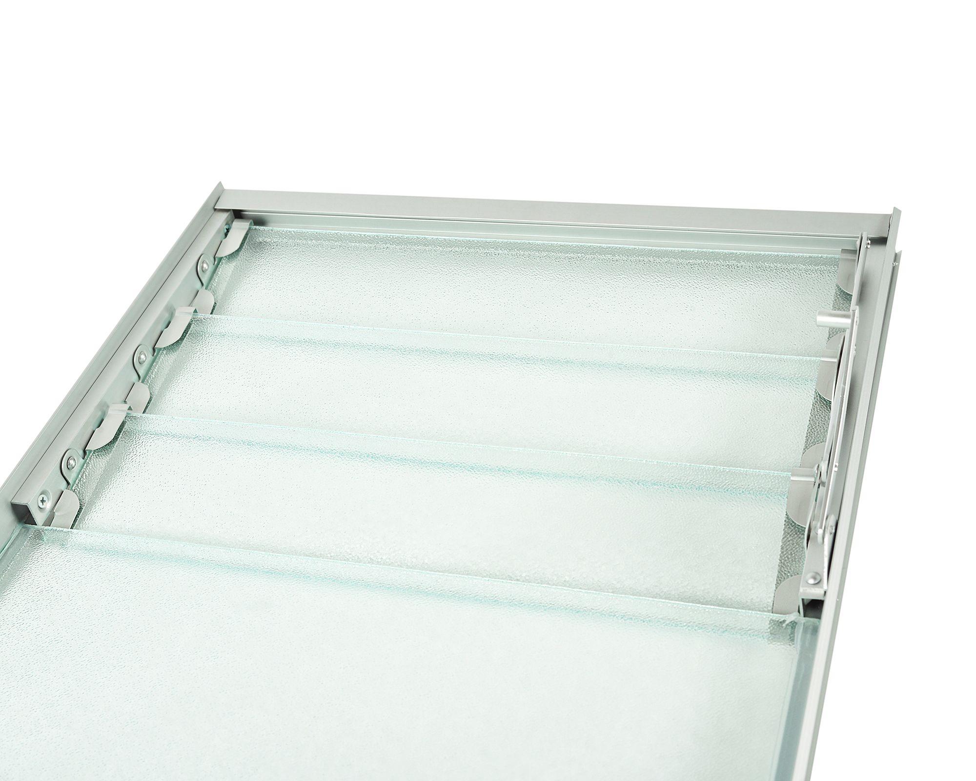 Ventana Aluminio 46x55 cm Corredera Curva Mate con Celosía-2