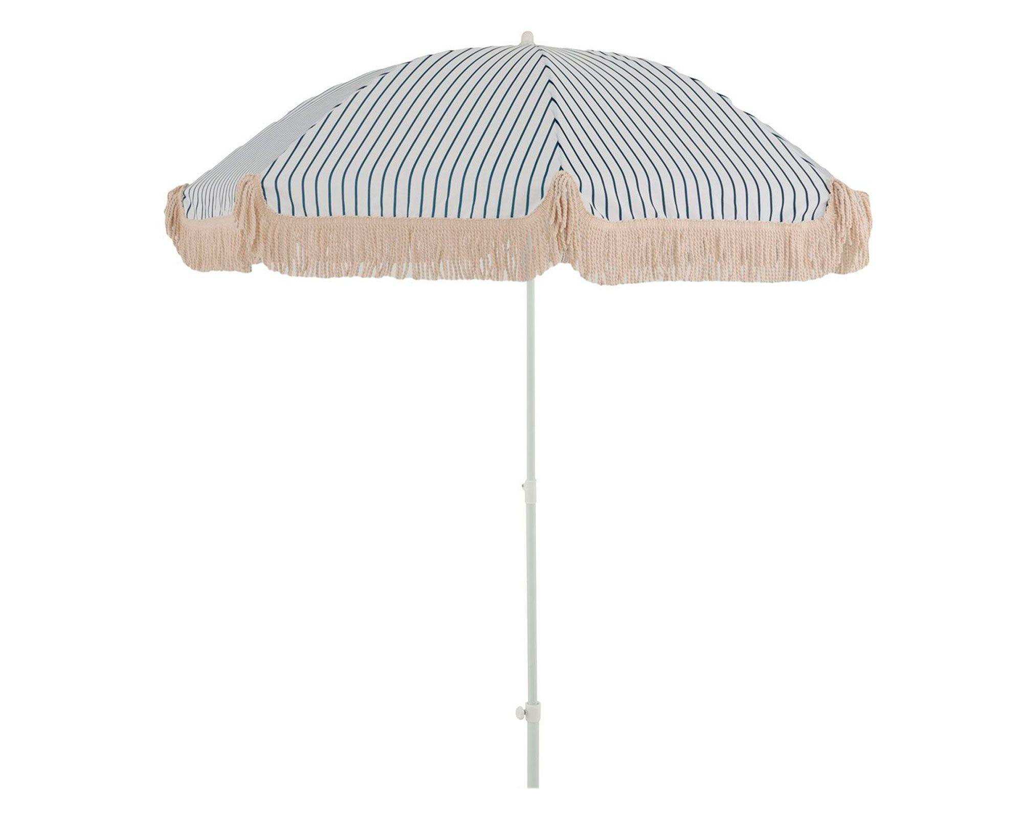 Quitasol playa Boho chic azul/blanco 220 cm-0