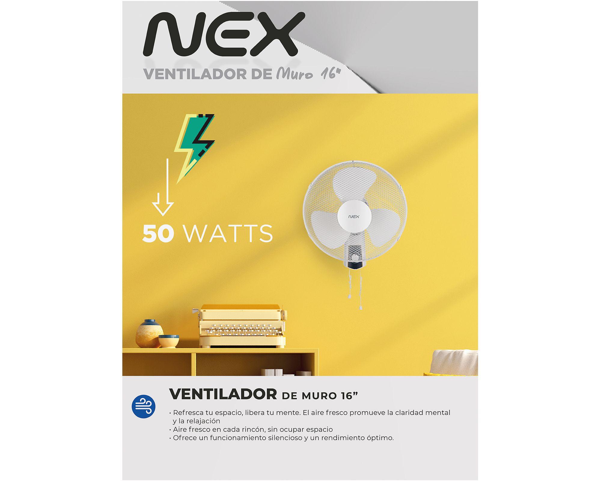 Ventilador mural 16'' VPD1600 blanco Nex-7