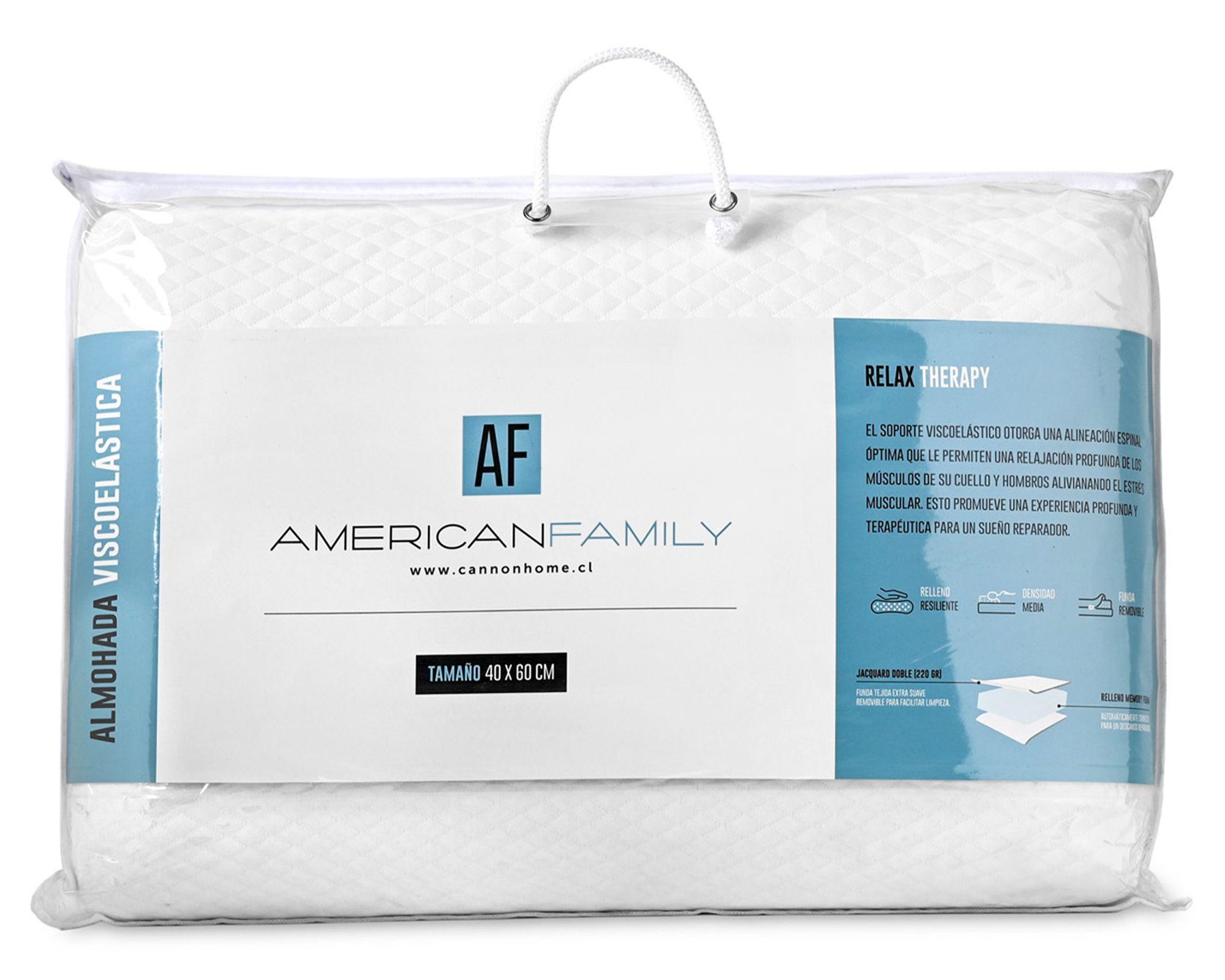 Almohada viscoelástica Tecno blanco 40x60 cm-0