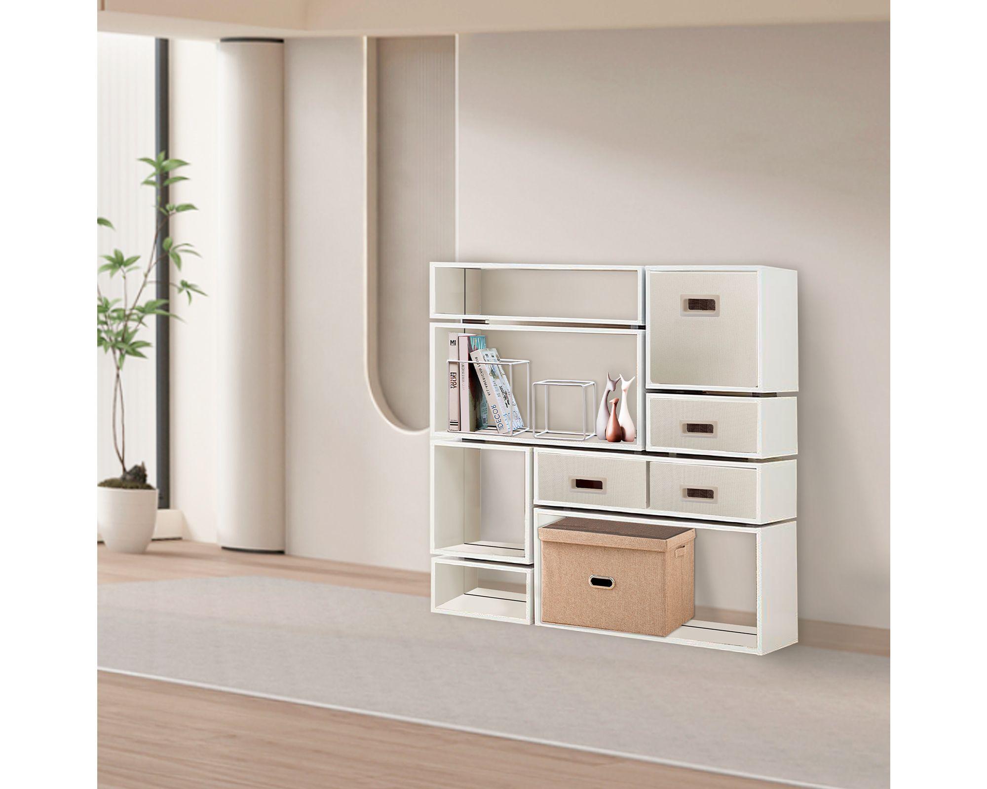 Estante modular Bajo doble blanco 19.5x64.5x30.2 cm-2