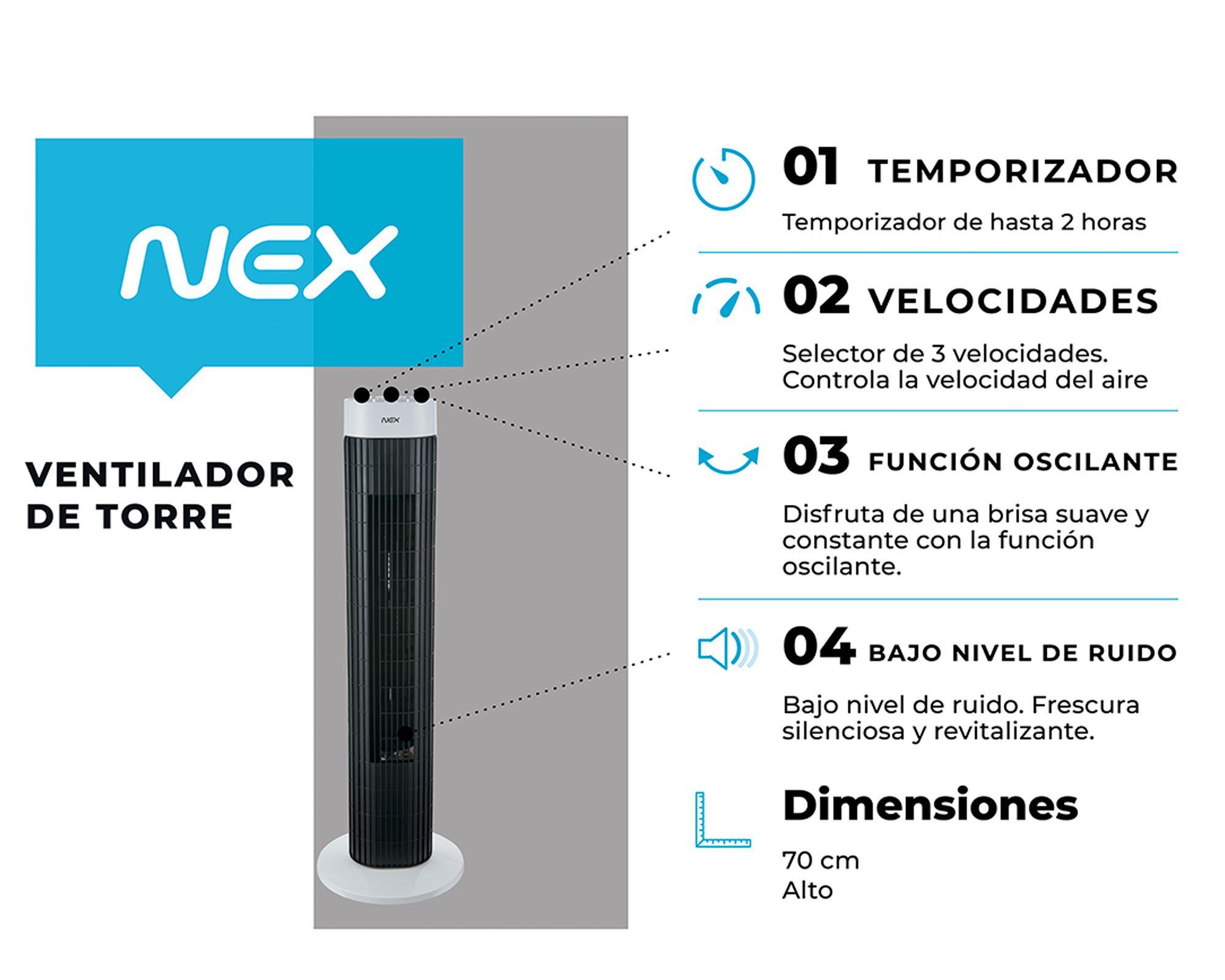 Ventilador torre 35W TWF4500 Nex-4