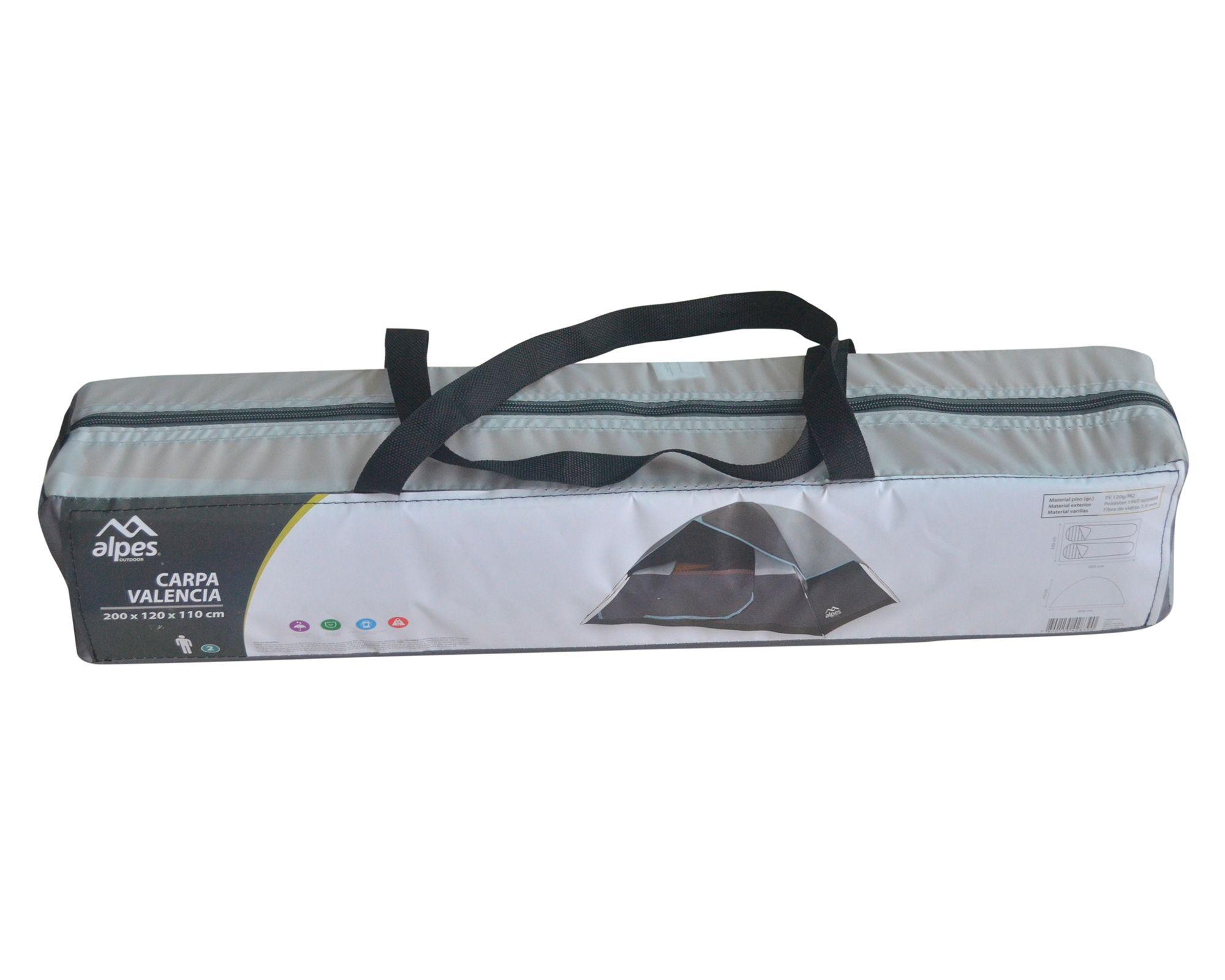 Carpa Valencia gris 110x200x120 cm 2 personas-6