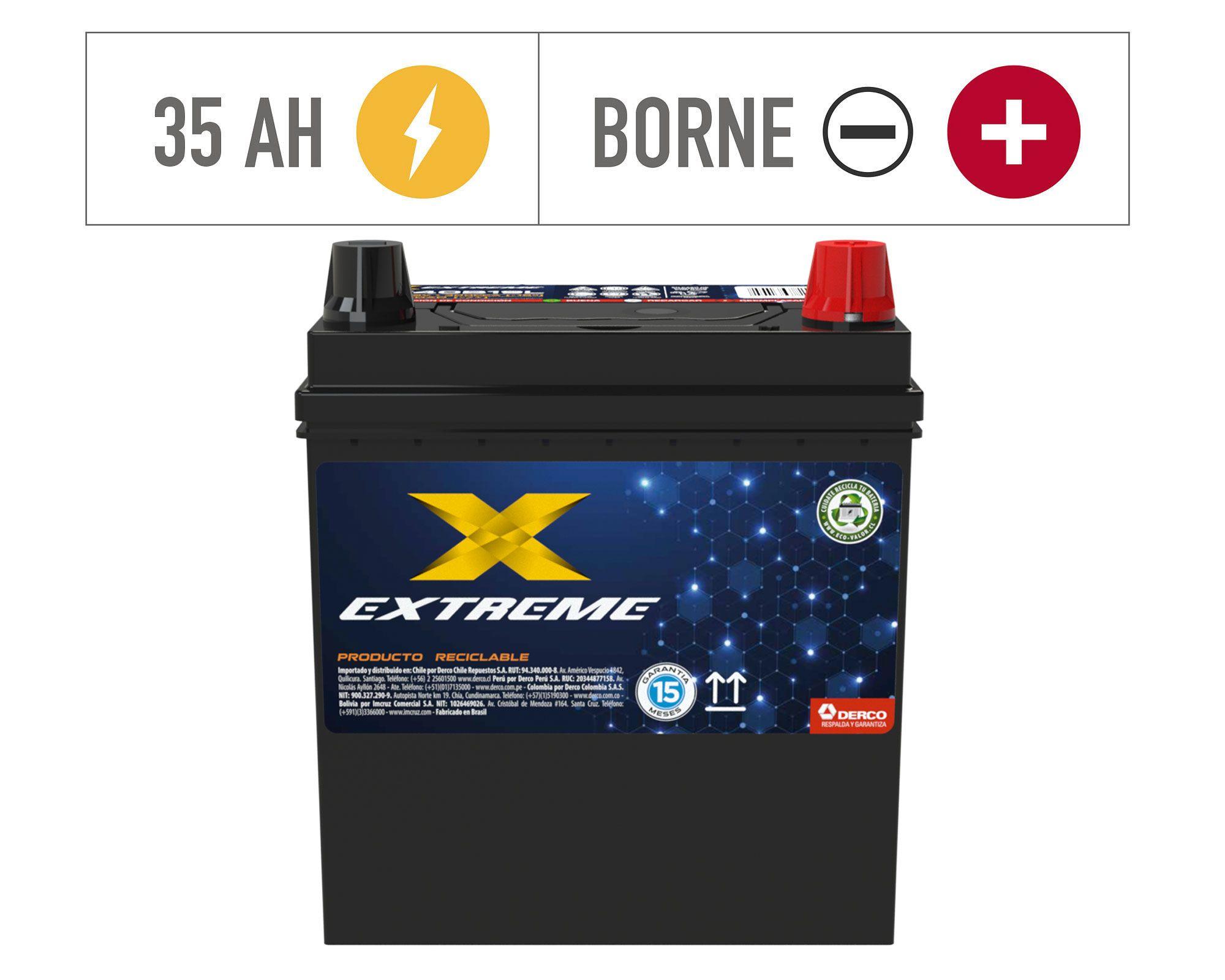 Batería 35AH 300CCA izquierdo MF40B19L Extreme.-1