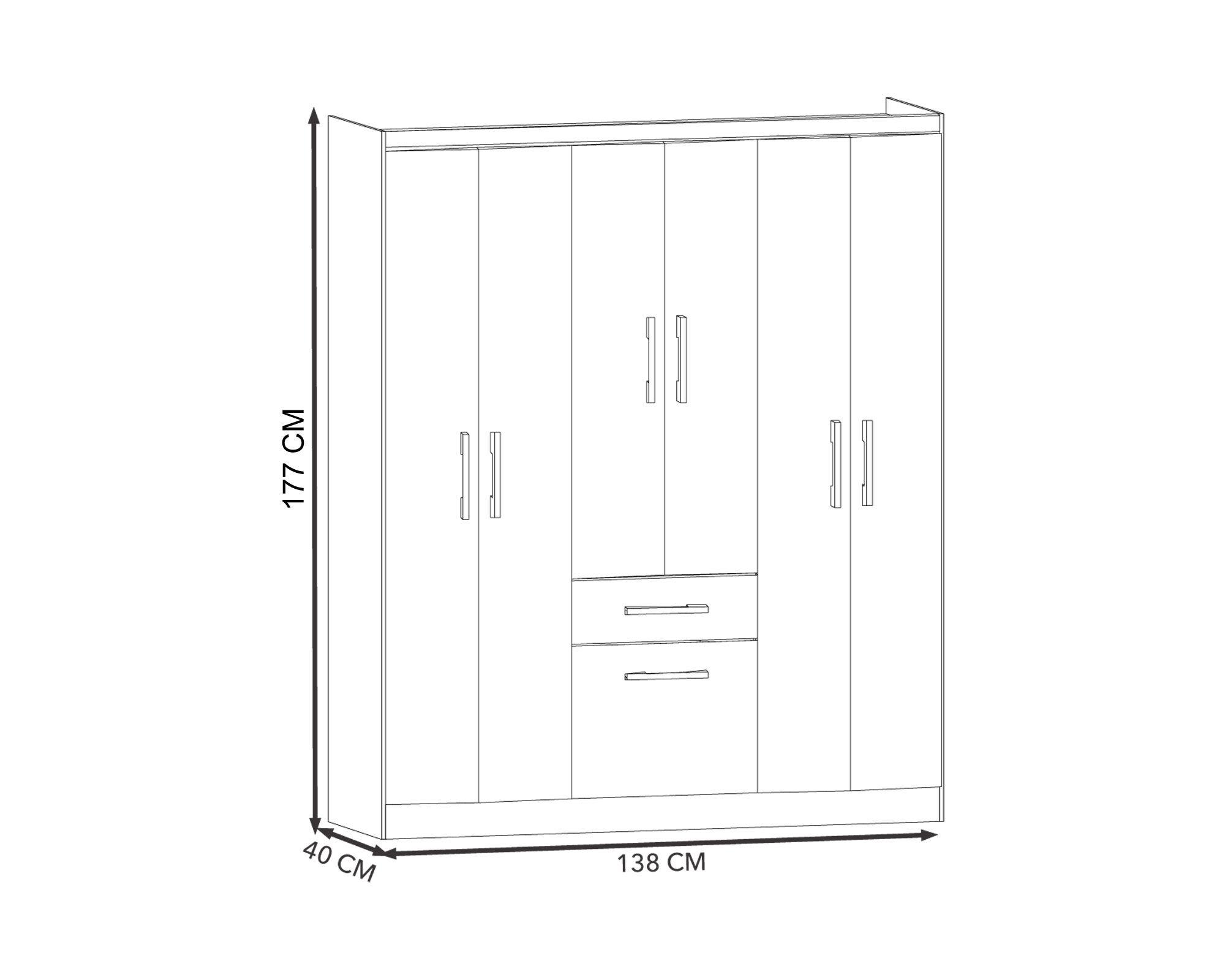 Clóset 6 puertas 1 cajón 1 zapatero Moca M+Design-4